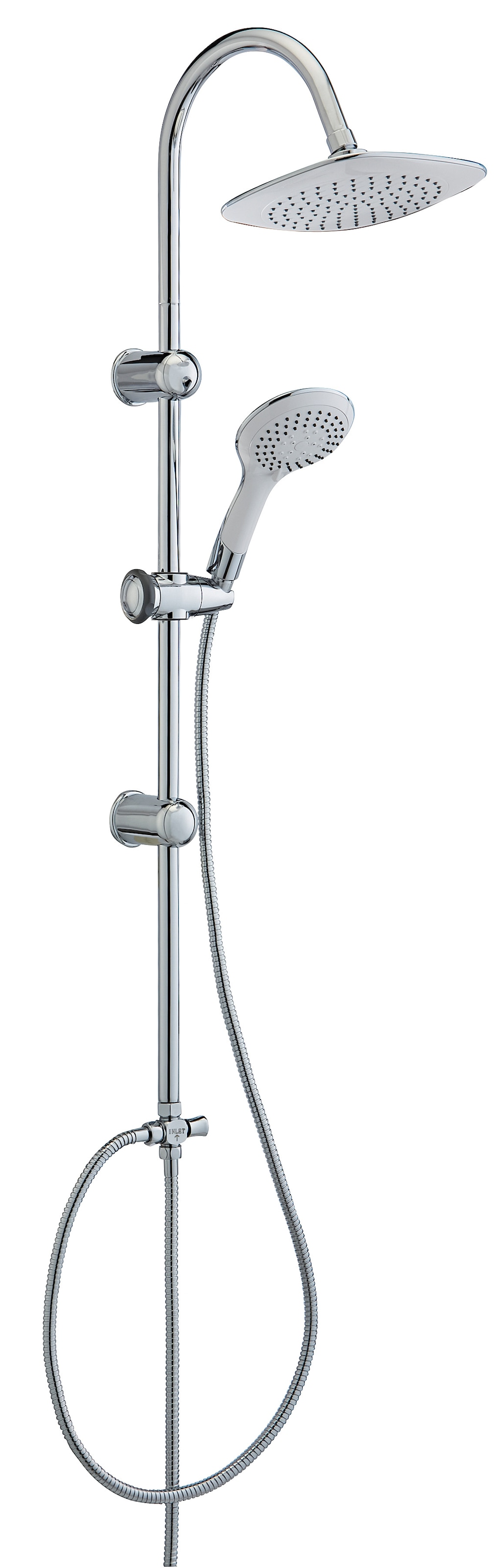 Schütte Brausegarnitur »Teneriffa«, (Set), Überkopfbrausset Duschsystem Duschsäule Brauseset Regendusche, Chrom