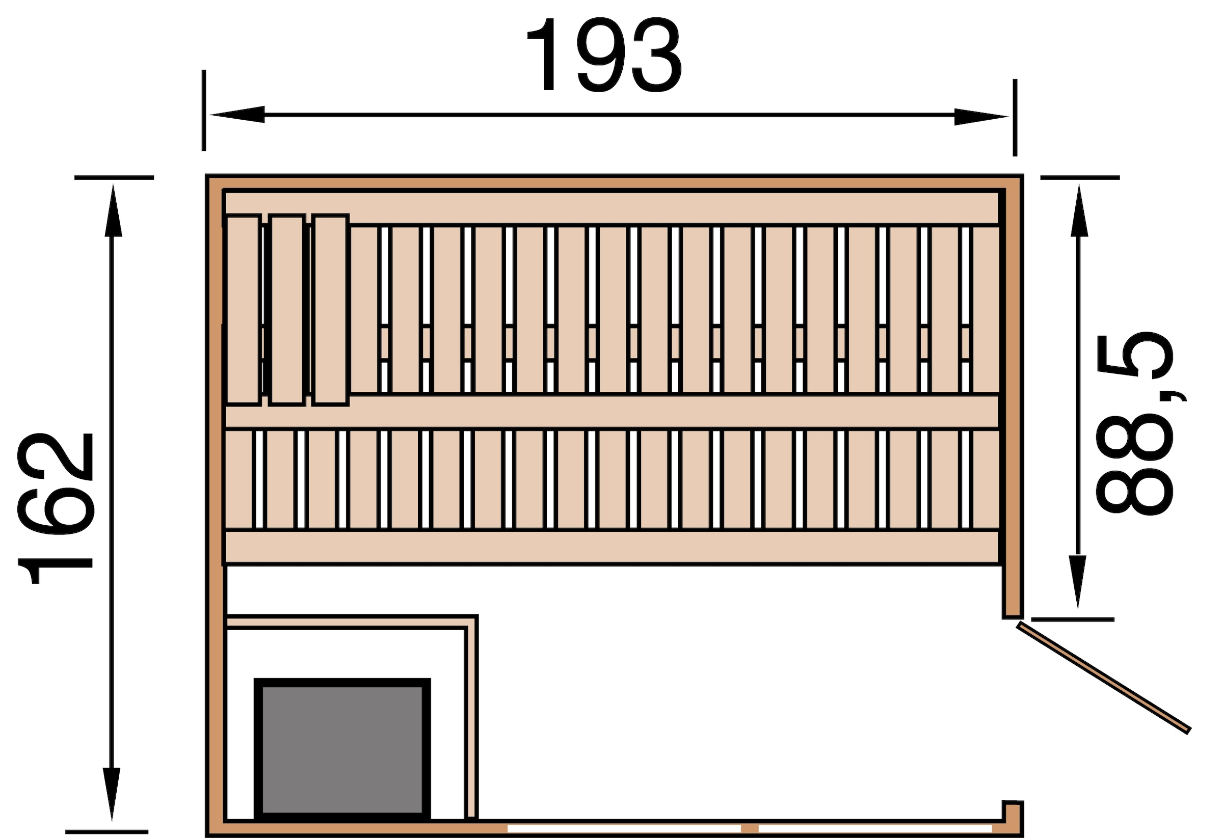 weka Sauna »Kemi Panorama« 7,5 kW Bio-Ofen mit ext. Steuerung