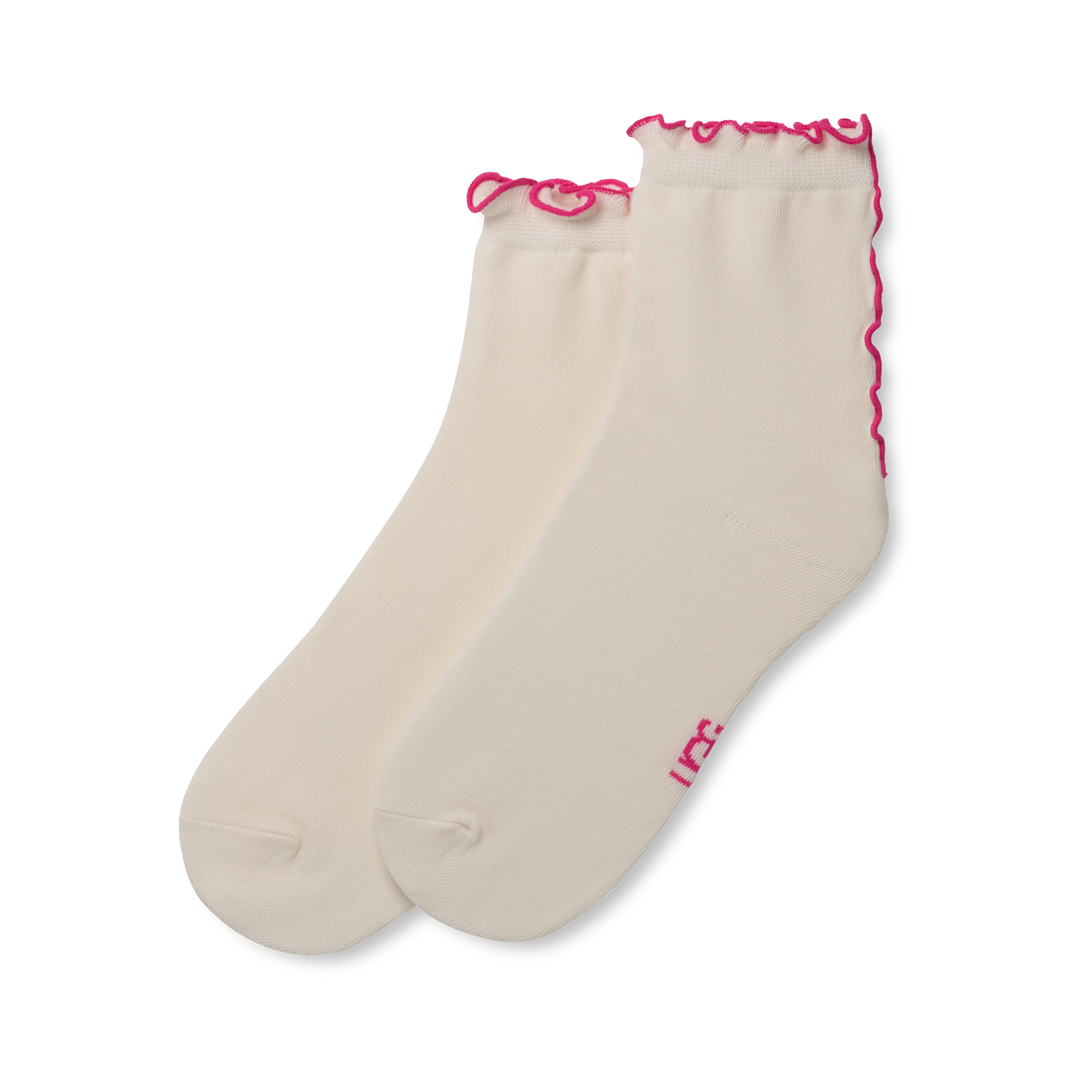 UGG Socken »KARSYN LETTUCE EDGE QUARTER II« 1 Paar tlg. Strümpfe mit UGG-Markenlogo