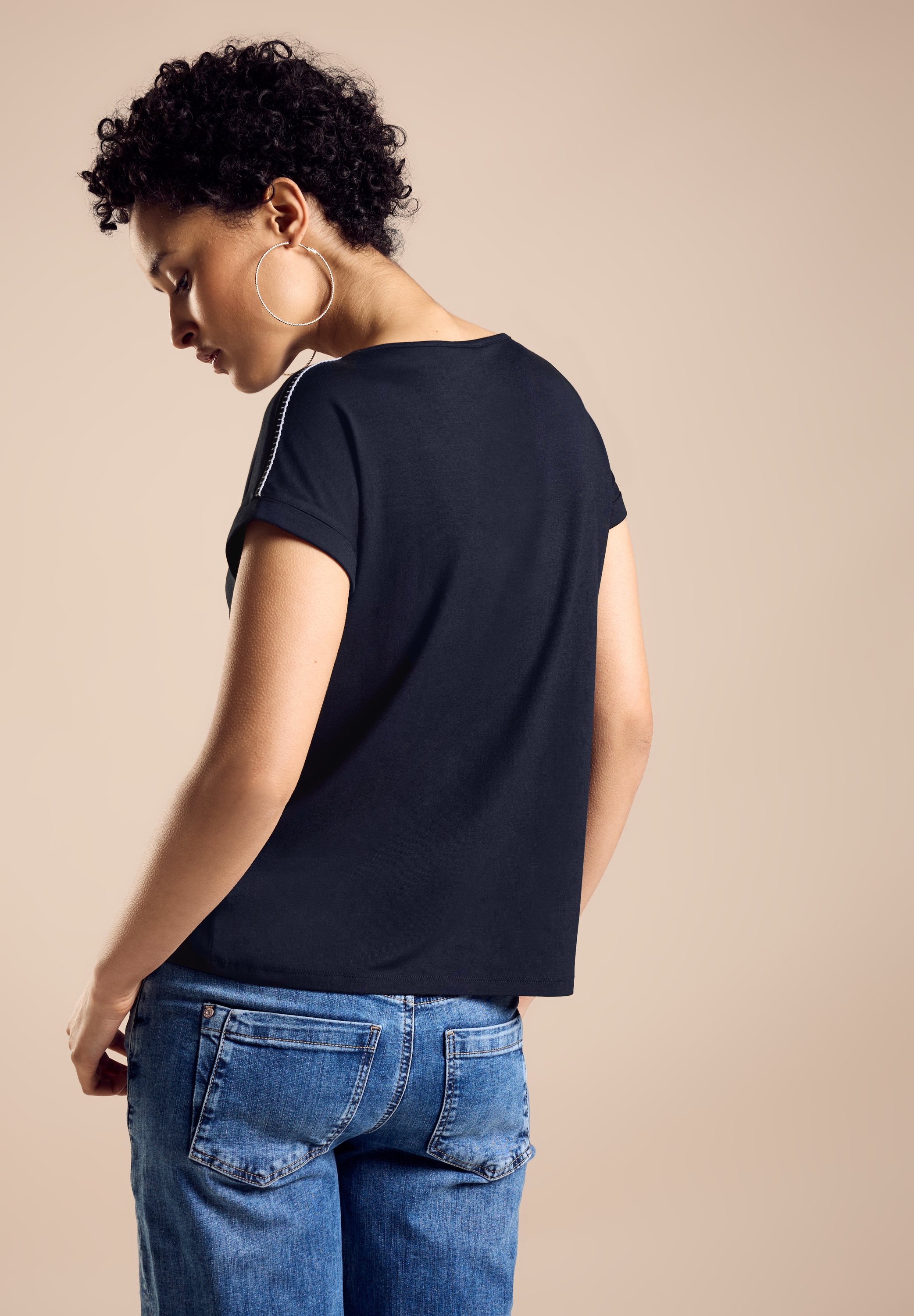 STREET ONE Shirttop, mit Paspelband