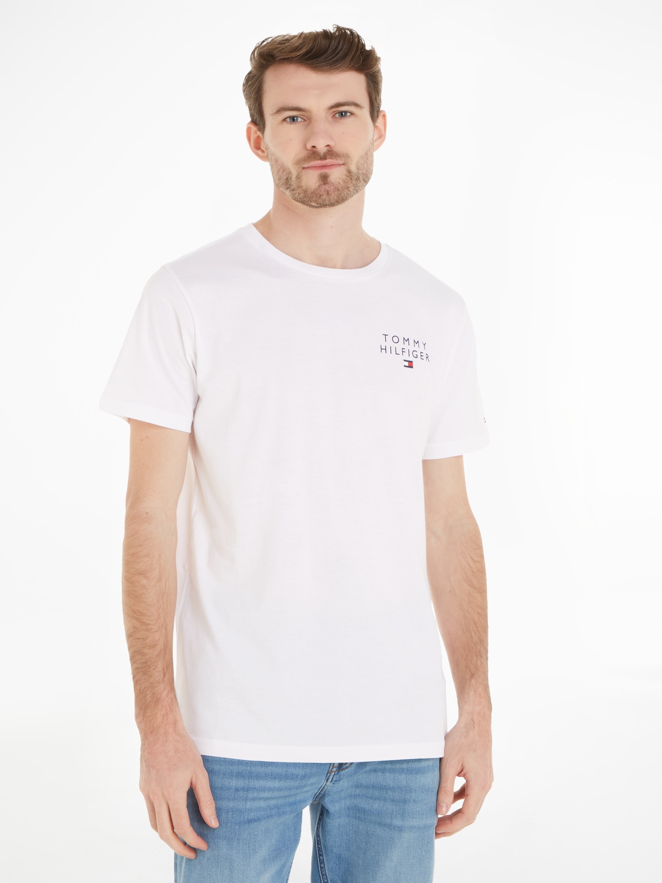 T-Shirt »CN SS TEE LOGO«, mit Tommy Hilfiger Markenlogo-Druck
