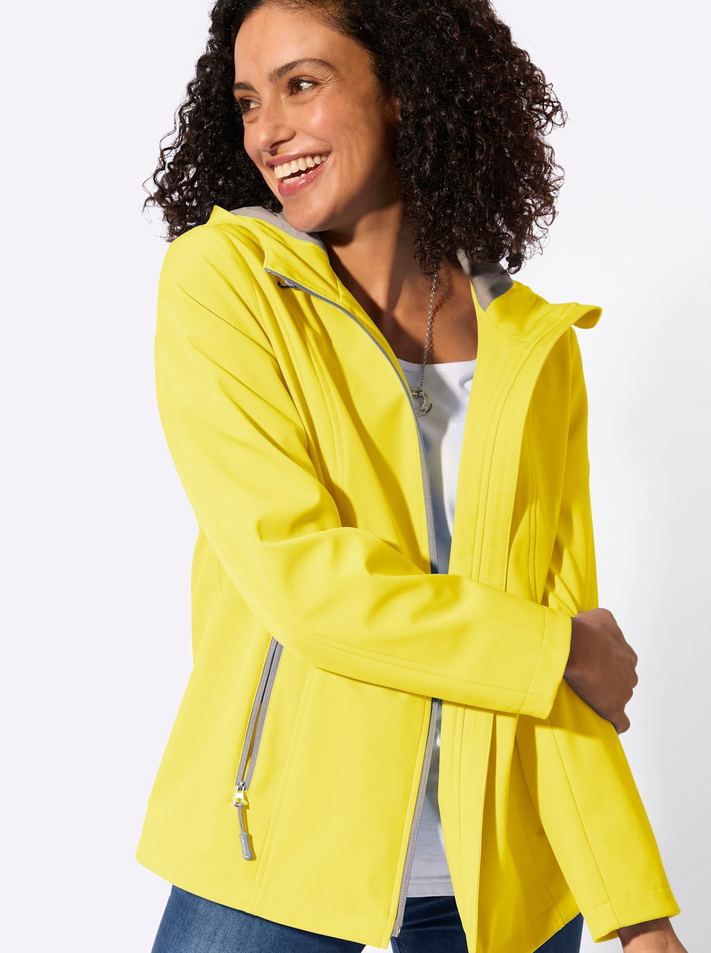 Casual Looks Softshelljacke mit Kapuze