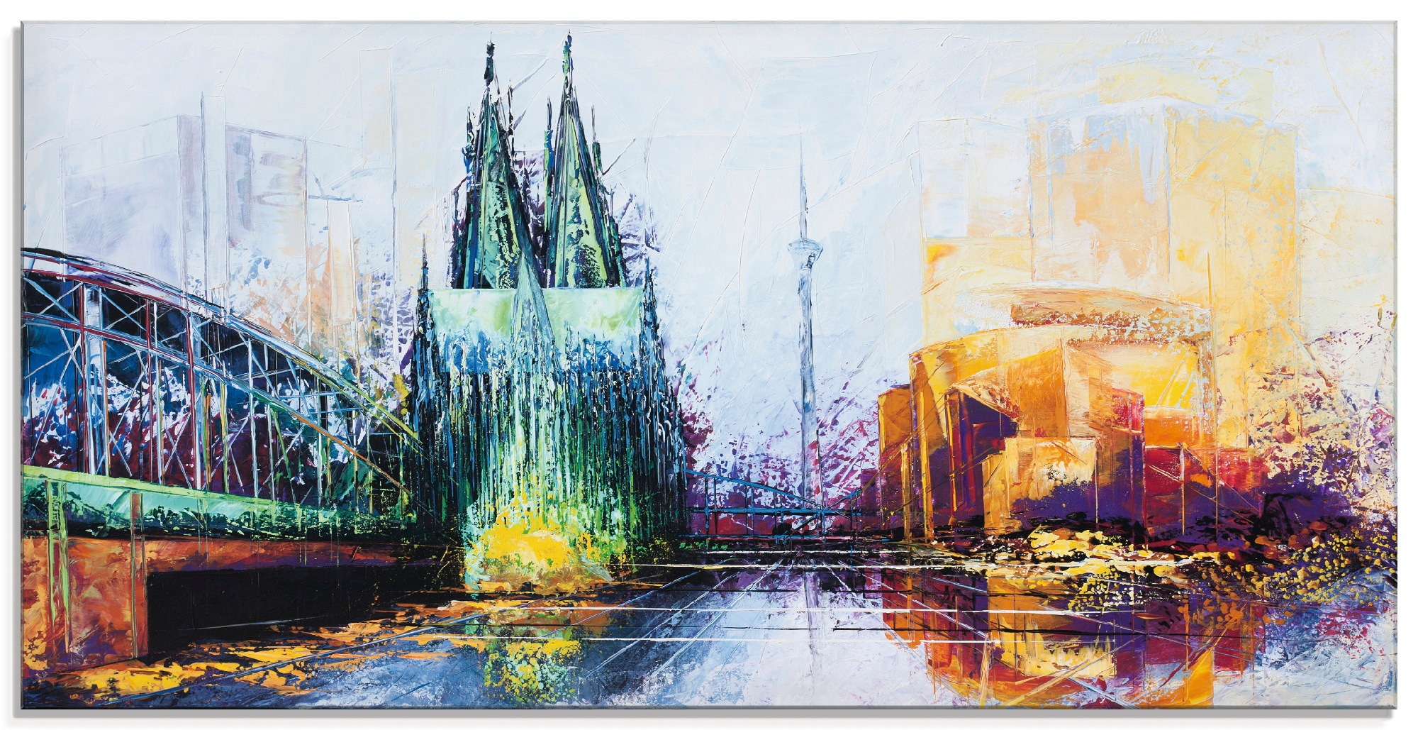 Artland Glasbild »Köln Skyline«, Deutschland, (1 St.)