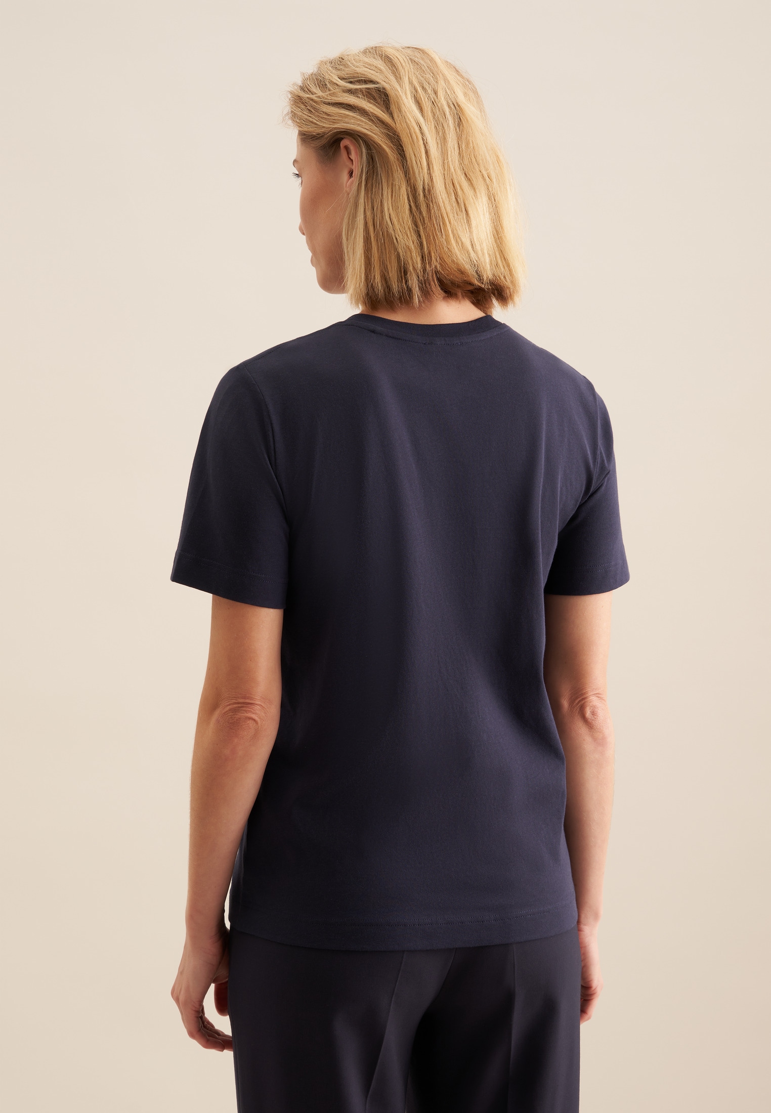 seidensticker T-Shirt »Schwarze Rose«, 1/2 Rundhals Uni