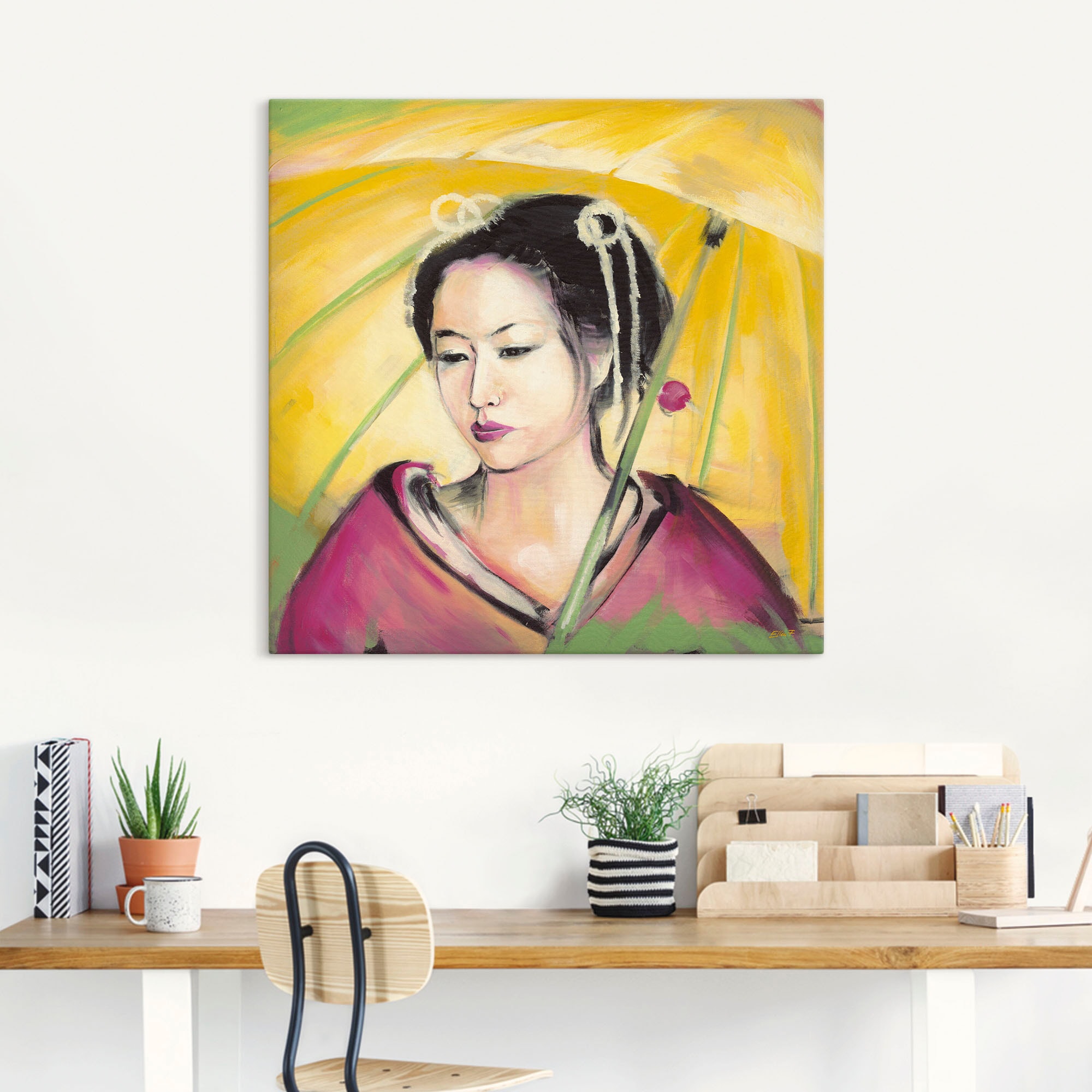 Artland Wandbild »Geisha«, Frau, (1 St.), als Leinwandbild, Wandaufkleber in verschied. Größen