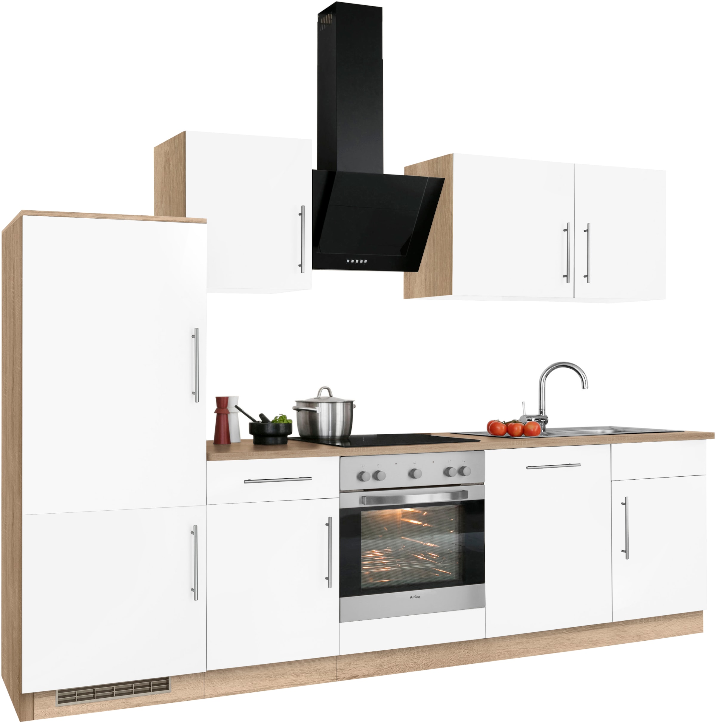 wiho Küchen Küchenzeile »Cali«, 280 OTTO Breite cm bei mit E-Geräten