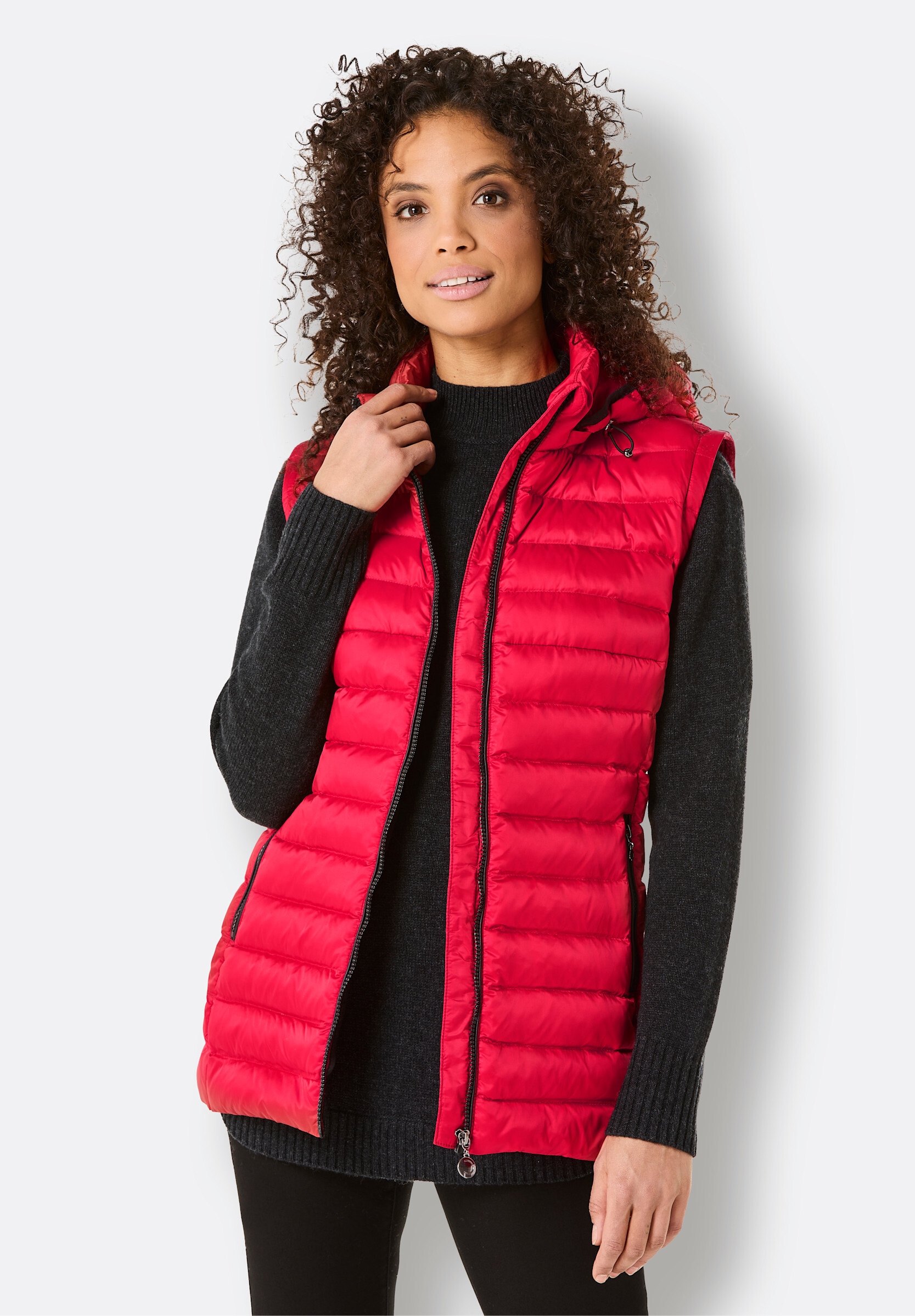 creation L Daunenjacke »Daunen-Steppjacke Daunenjacke als Jacke und Weste tragbar« Abnehmbare Kapuze