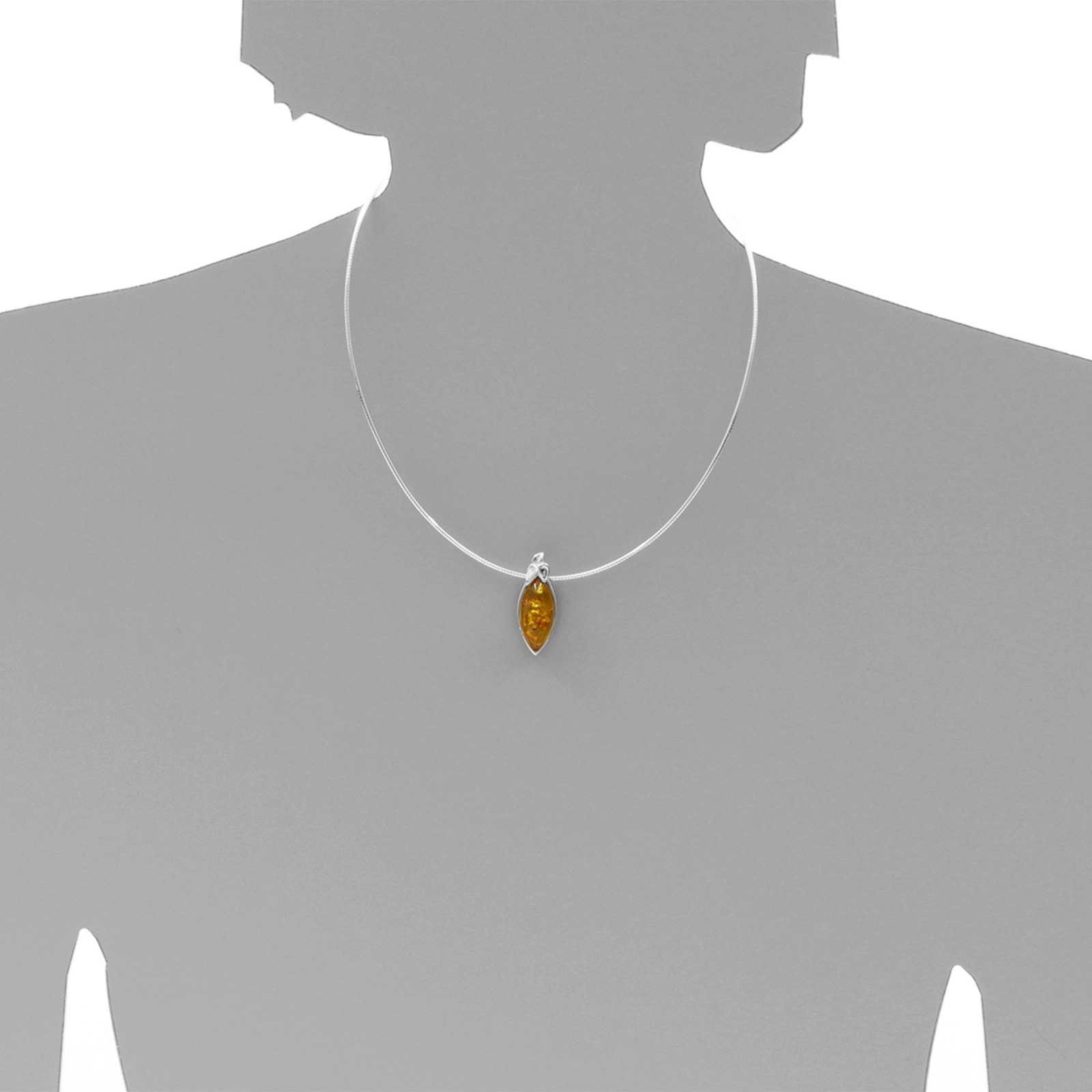 OSTSEE-SCHMUCK Kette mit Anhänger »- Gleiter-Majken - Silber 925/000 - Bernstein«