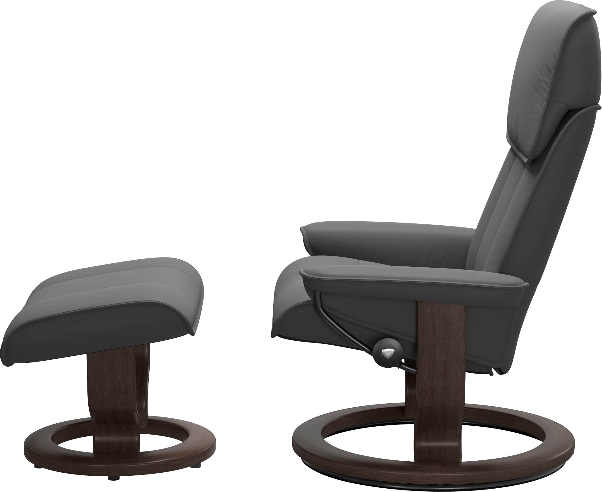 Stressless® Relaxsessel »Admiral« Set, Relaxsessel inkl. Hocker,  mit Classic Base, Größe M & L, Gestell Wenge