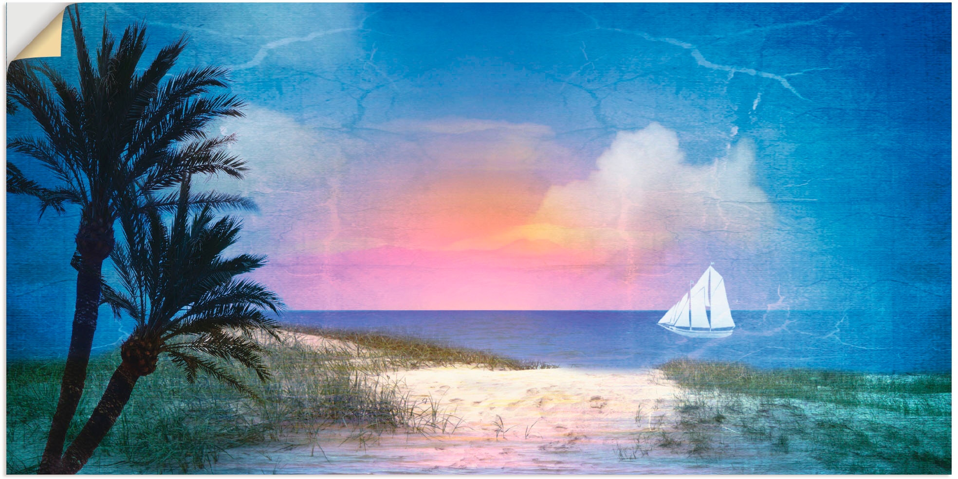 Artland Wandbild »Seelandschaft«, Strand, (1 St.), in vielen Größen & Produktarten - Alubild / Outdoorbild für den Außenbereich, Leinwandbild, Poster, Wandaufkleber / Wandtattoo auch für Badezimmer geeignet