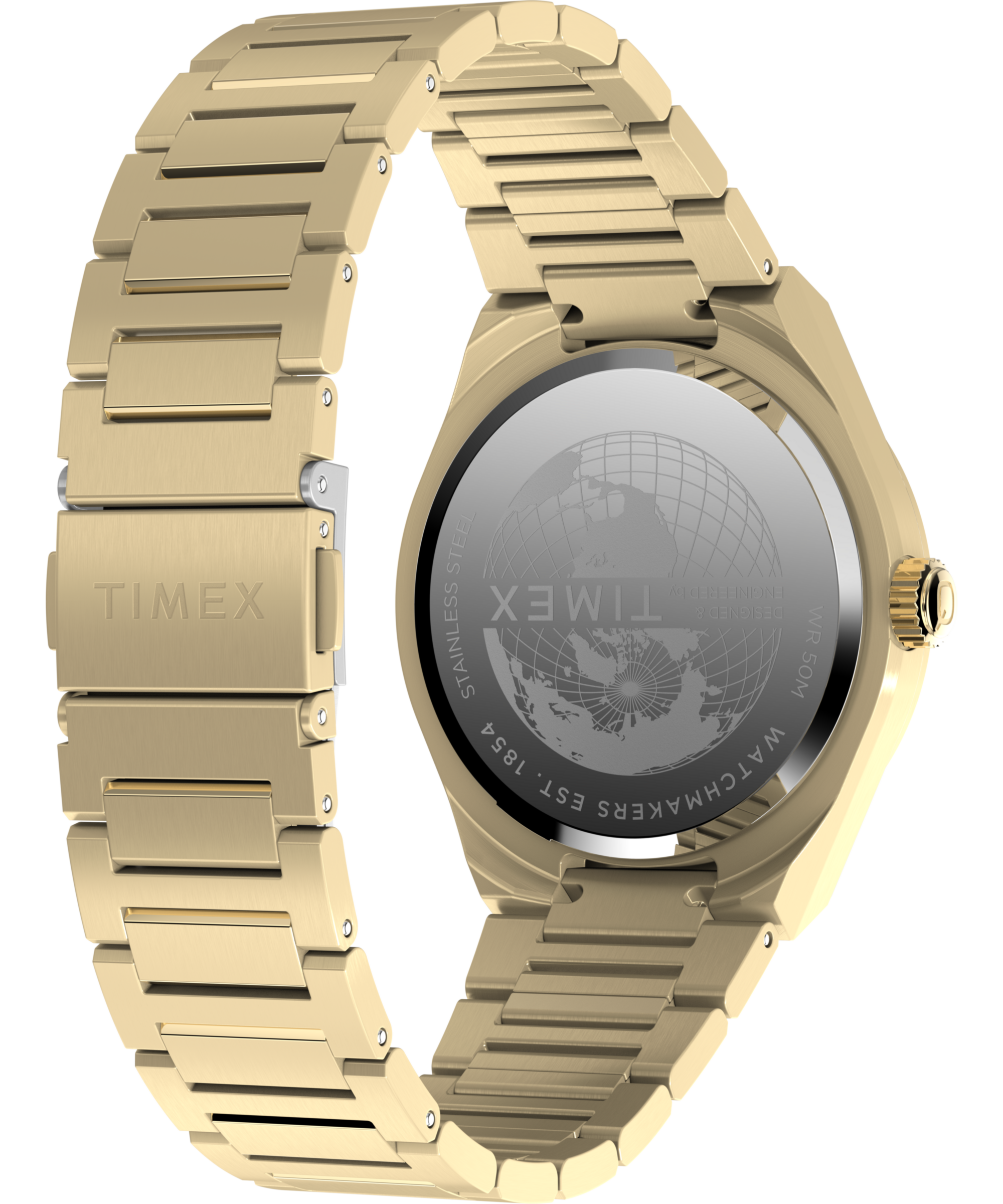 Timex Quarzuhr »CONTINENTAL« Armbanduhr, Damenuhr, Edelstahlarmband, Datum, Leuchtzeiger