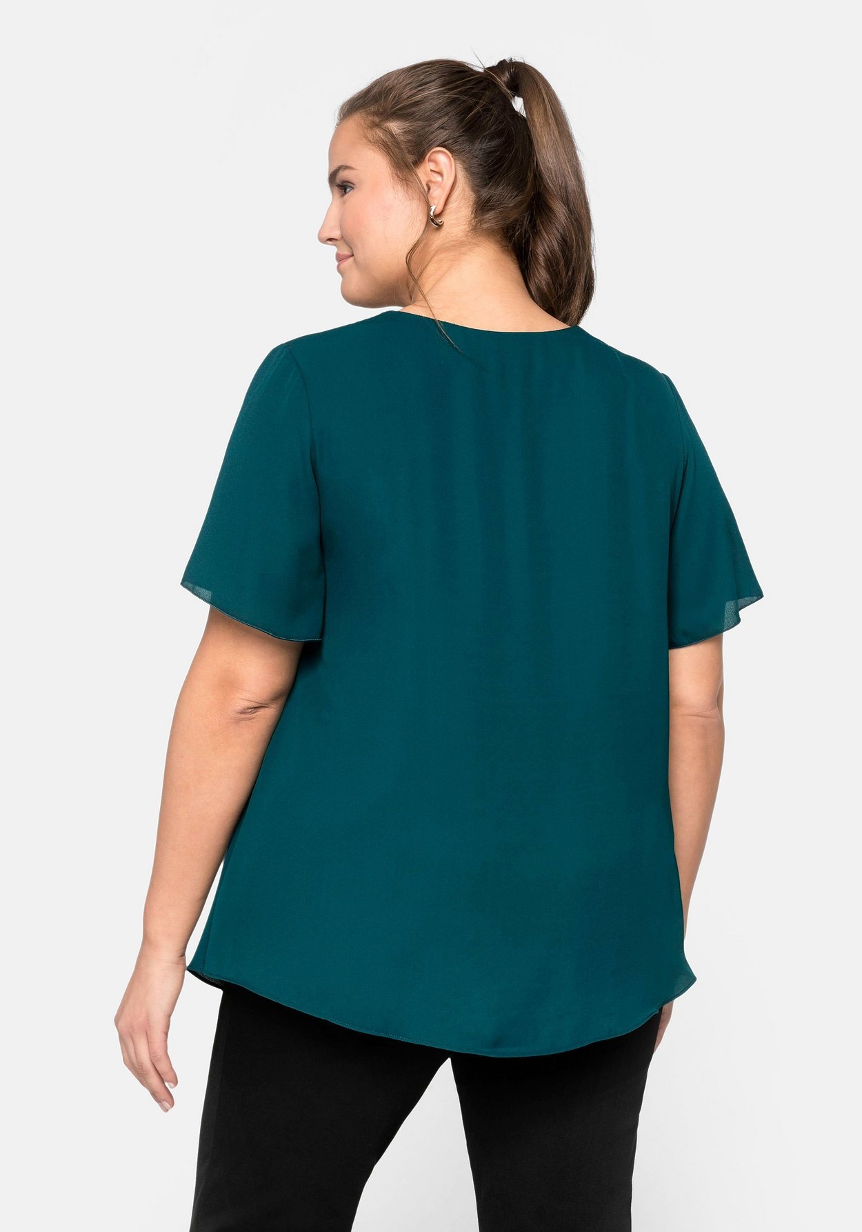 Sheego Tunika »Tunika in A-Linie, Lagenlook mit Flügelärmeln«