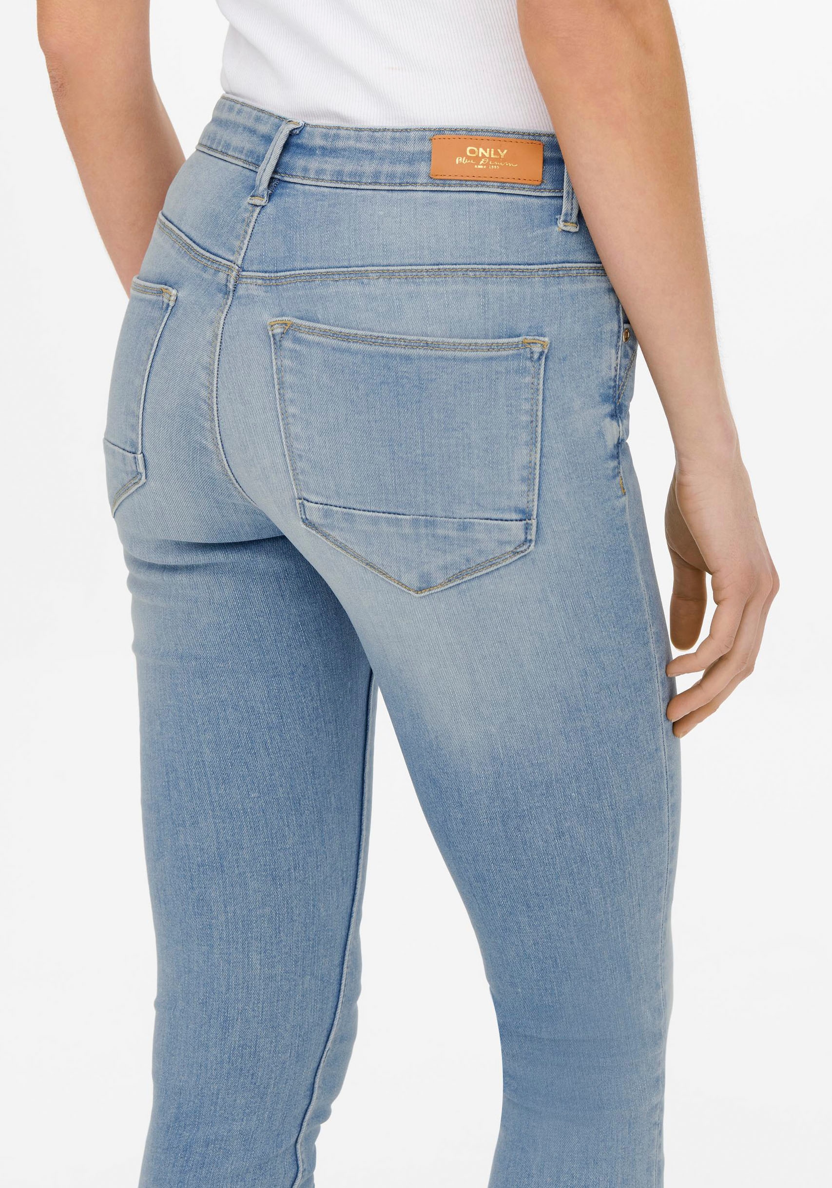 ONLY Skinny-fit-Jeans »ONLKENDELL RG SK ANK DNM TAI467 NOOS«, mit  Reißverschluss Detail am Bein kaufen bei OTTO