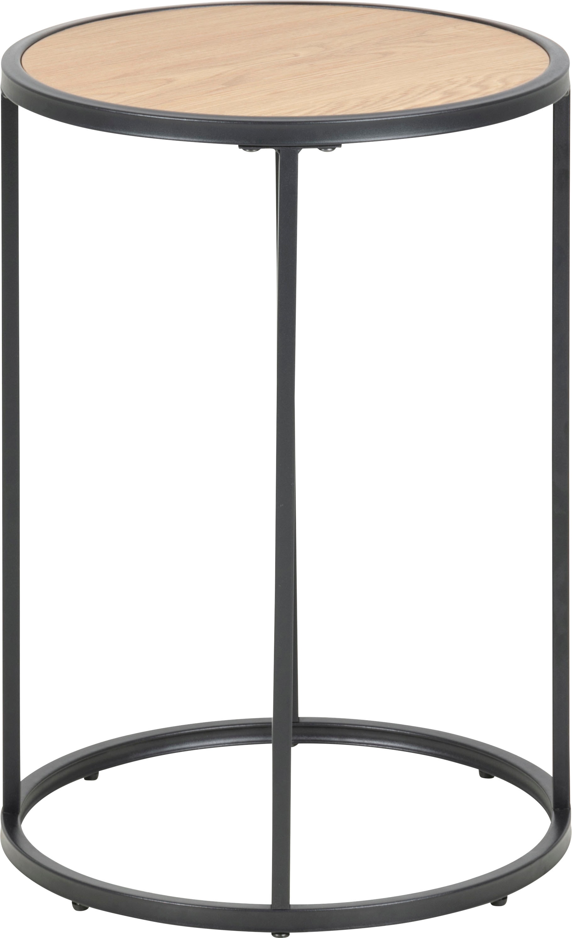 ACTONA GROUP Beistelltisch, Metallgestell im modernen Industrie-Look, rund, T: 40 x H: 55 cm