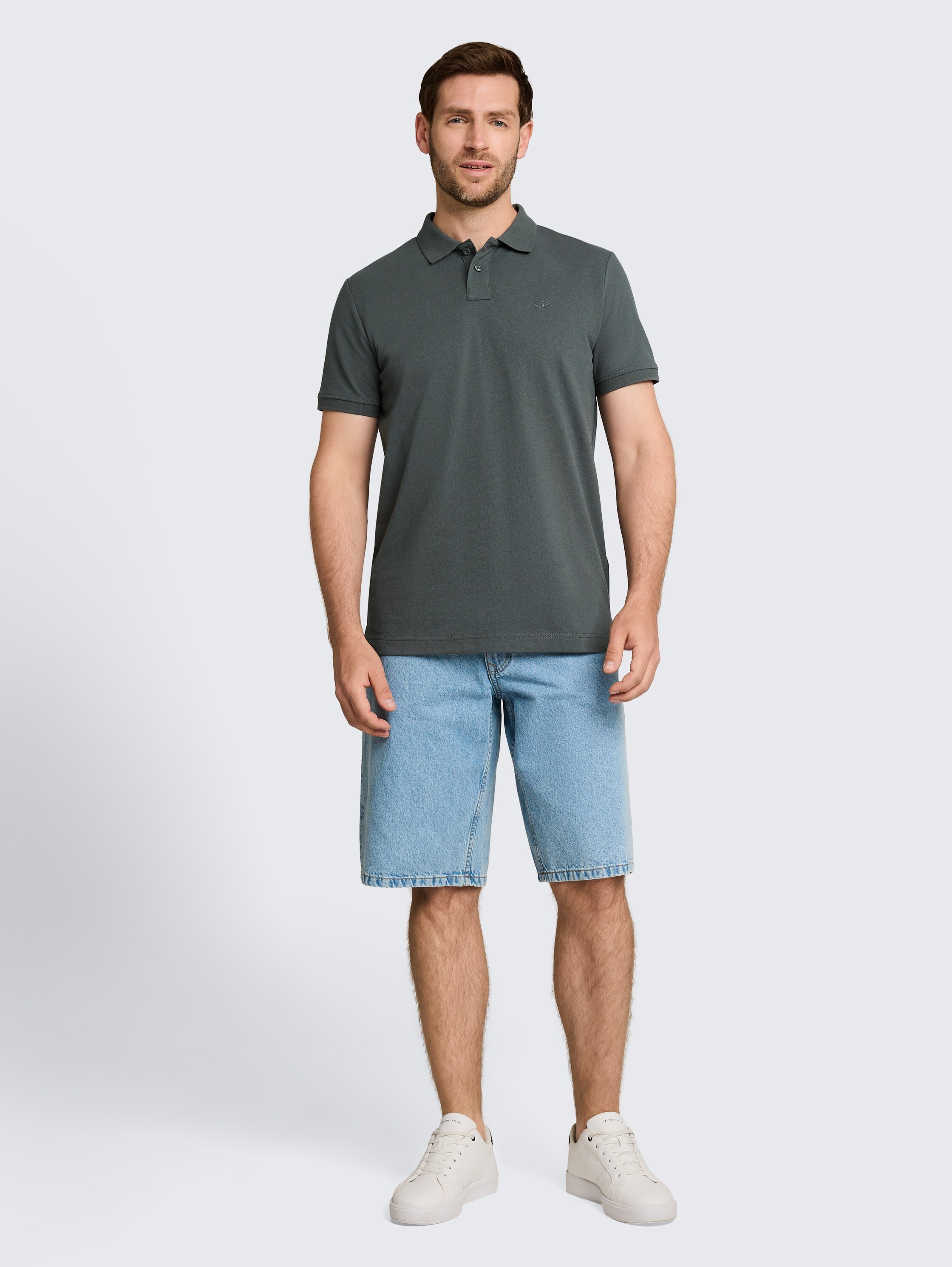 TOM TAILOR Poloshirt Poloshirt mit Logostickerei