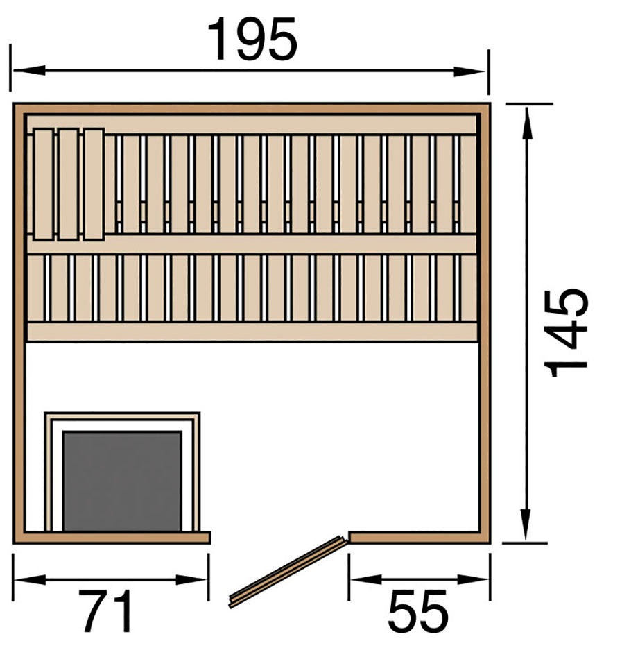 weka Sauna »Kemi«, 7,5 kW-Ofen mit digitaler Steuerung