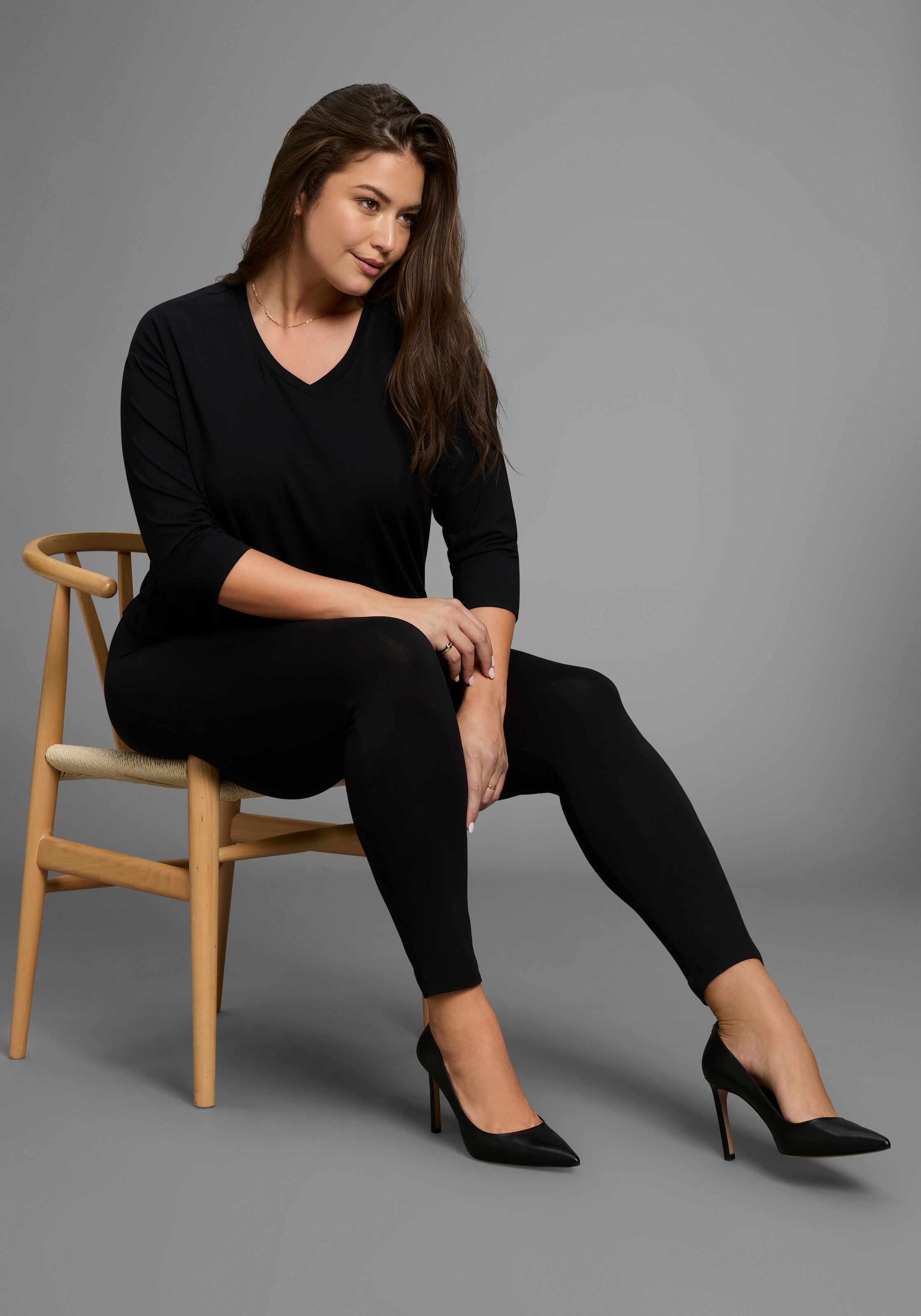 Laura Scott CURVE Leggings, aus elastischem Jersey mit Gummizugbund - GROSSE GRÖSSEN