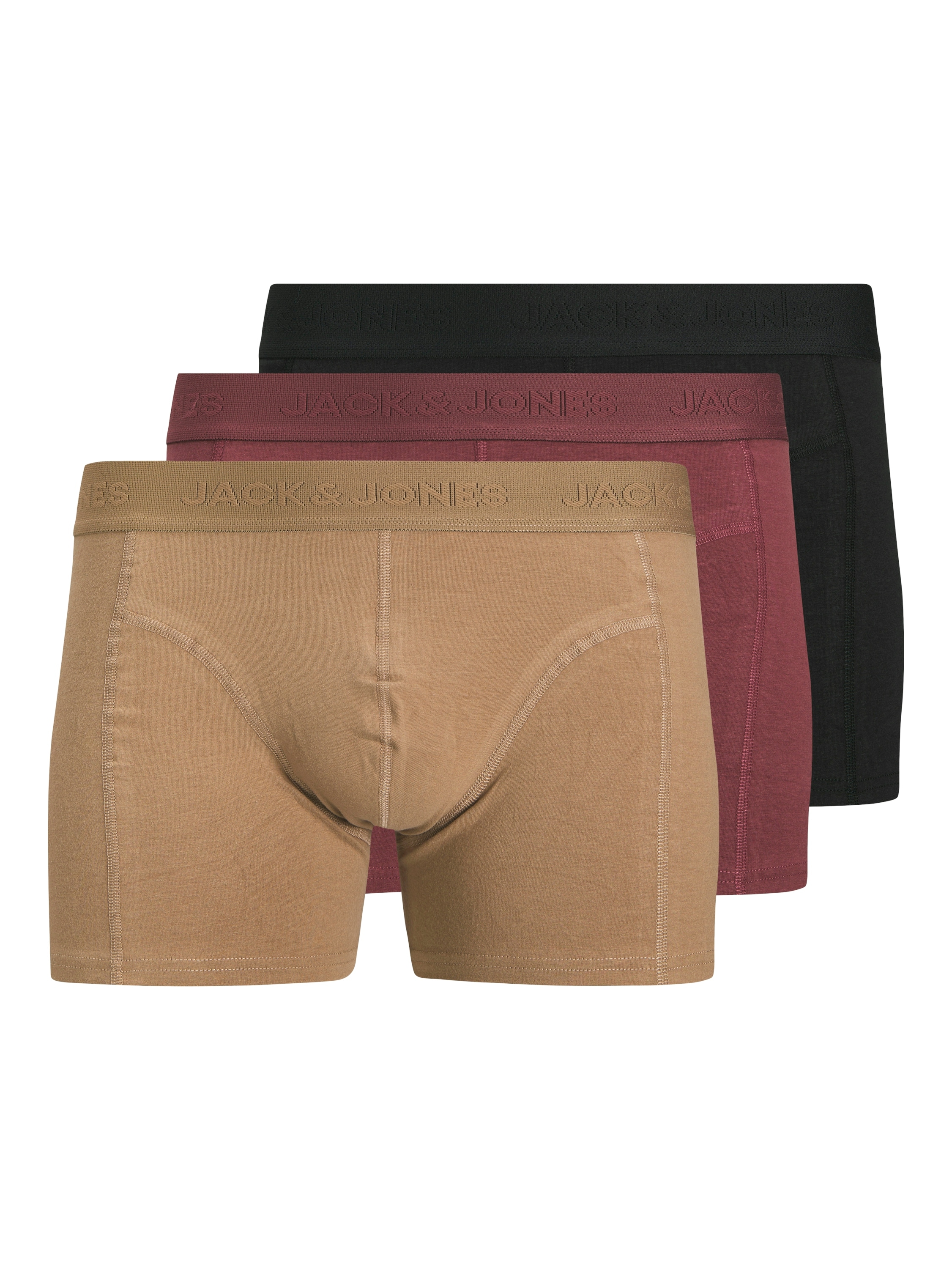 Jack & Jones Herren Trunk »JACORDINARY TRUNKS 3 PACK NOOS« Packung in schwarz, Größe L