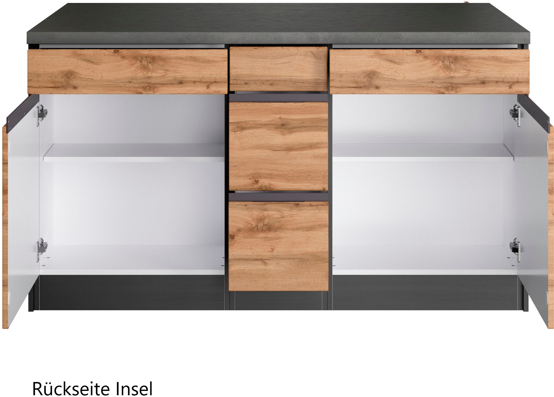 KOCHSTATION Winkelküche »KS-Riesa« Stellbreite 490/153 cm, ohne E-Geräte