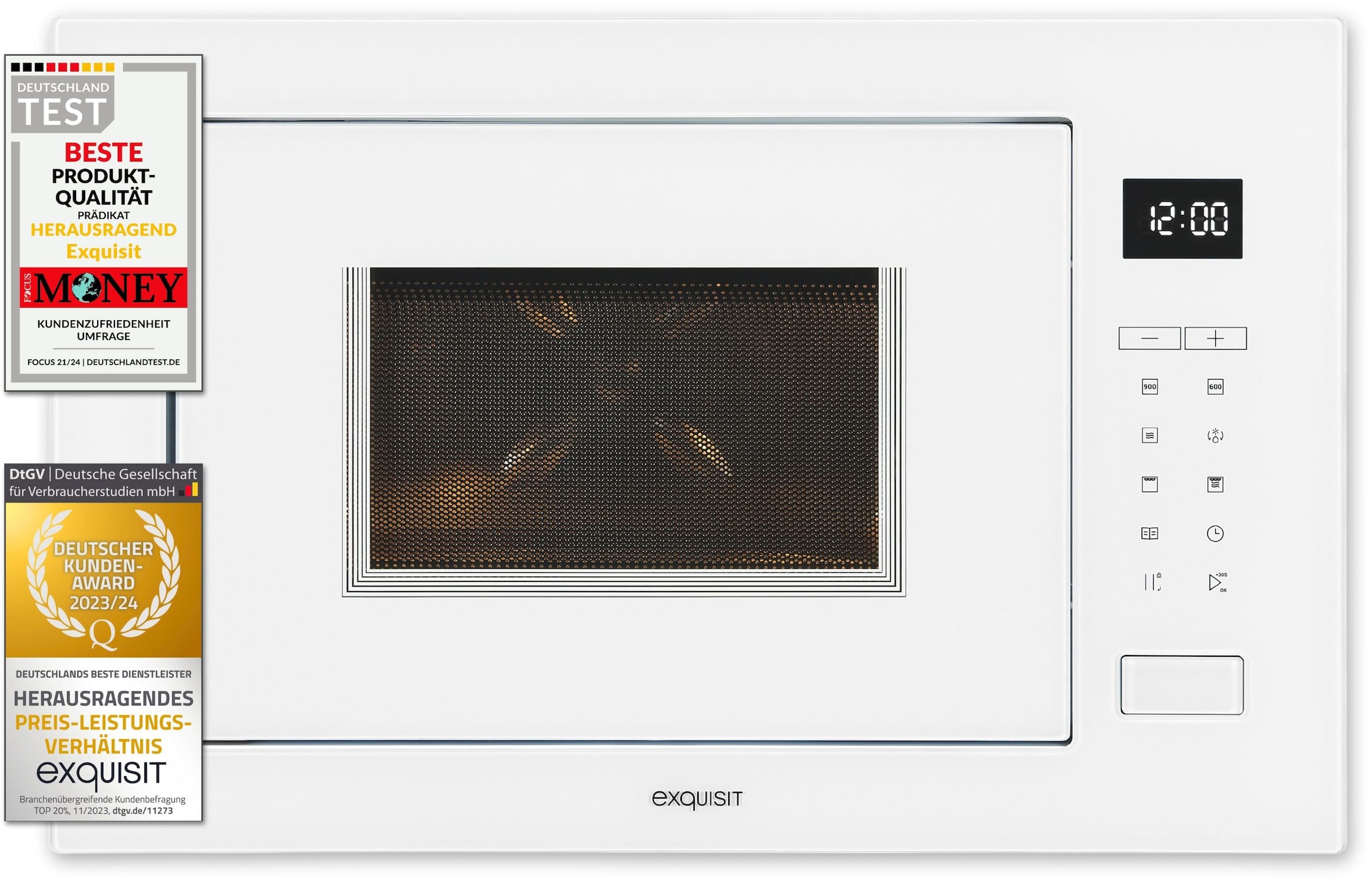exquisit Einbau-Mikrowelle »EMW25-G-020«, Grill-Mikrowelle, 1450 W