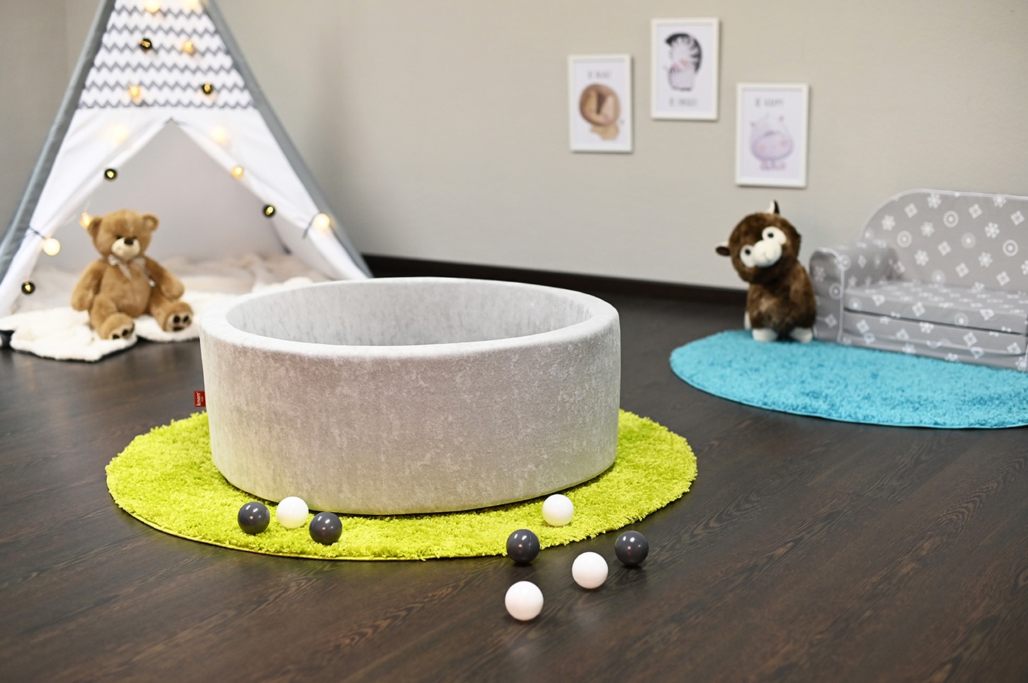 Knorrtoys® Bällebad »Soft, Grey«, mit 300 Bällen Grey/creme; Made in Europe