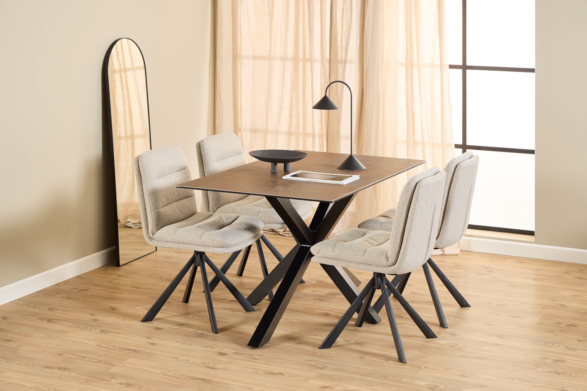 ACTONA GROUP Esstisch »Heaven mit Keramikplatte & stabilem Stahlgestell, mehrere Varianten« Breite: 135, 160 und 200 cm,  Pflegeleichter Design-Esstisch – robust, stilvoll & langlebig