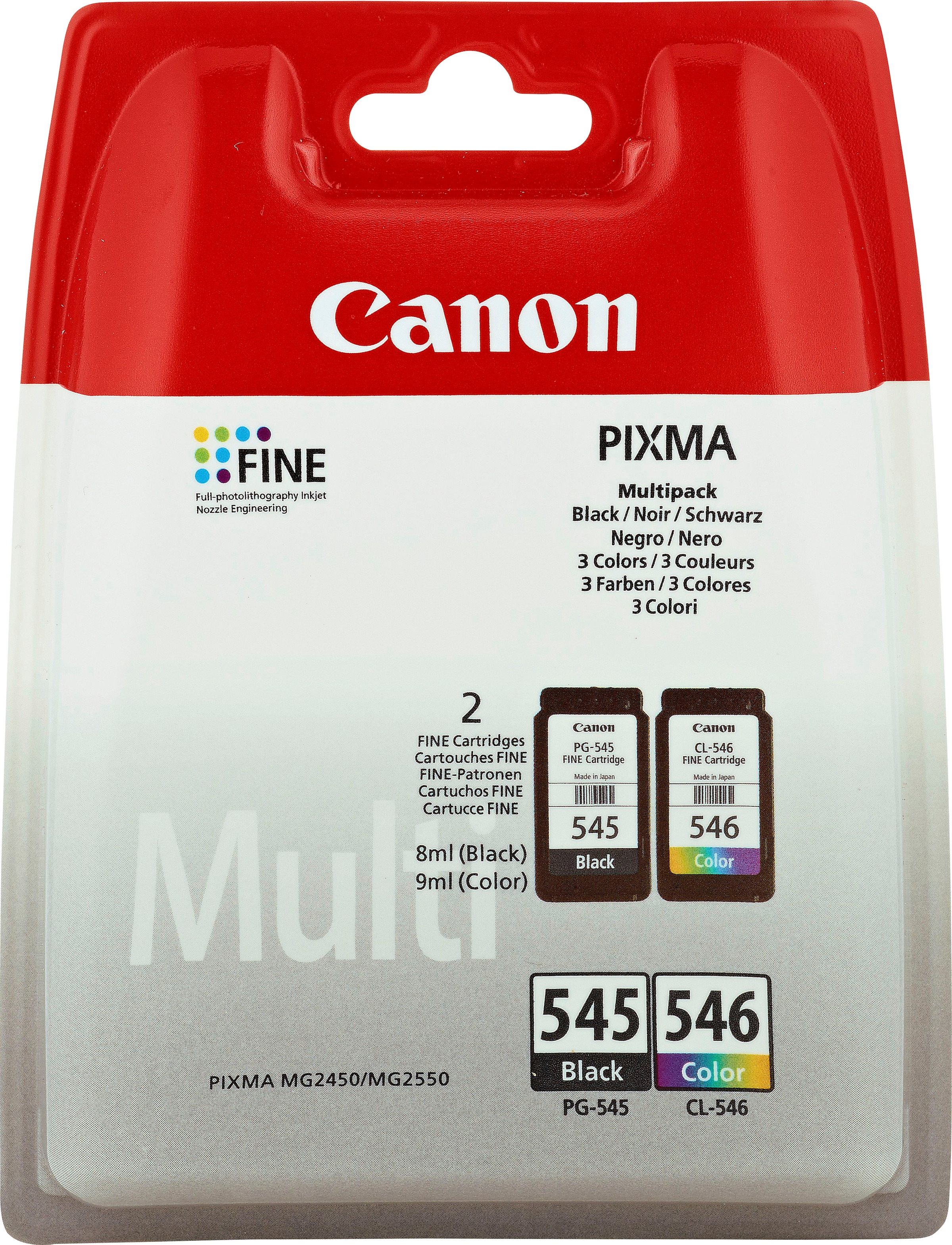 Canon Tintenpatrone 545 bestellen OTTO 546 »PG-545/CL-546 MULTIPACK«, Druckerpatrone bei cyan/magenta/yellow (Spar-Set), jetzt original schwarz