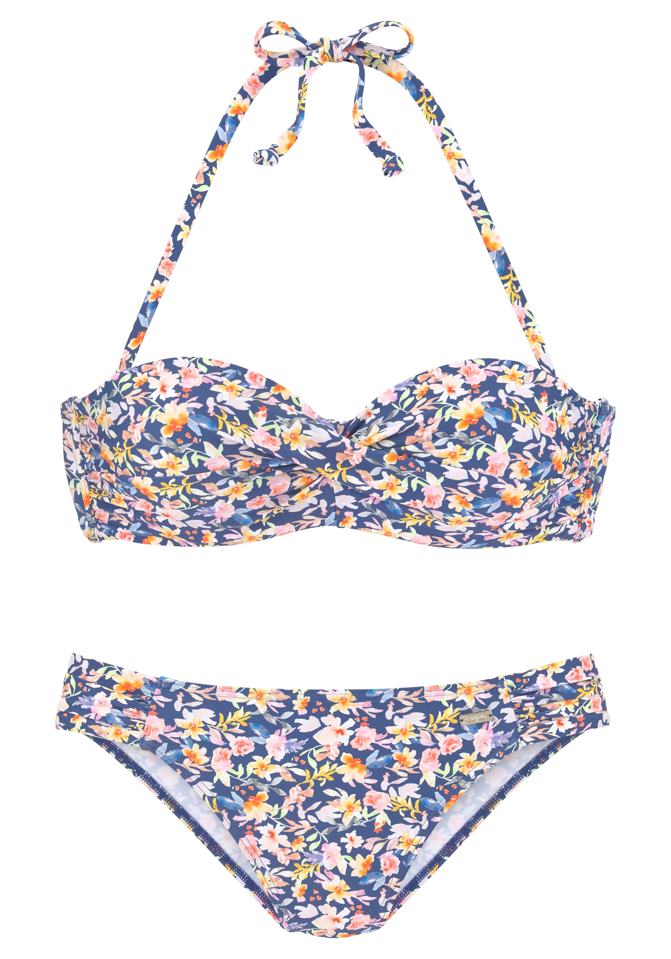 Buffalo Bügel-Bandeau-Bikini, im floralen Design