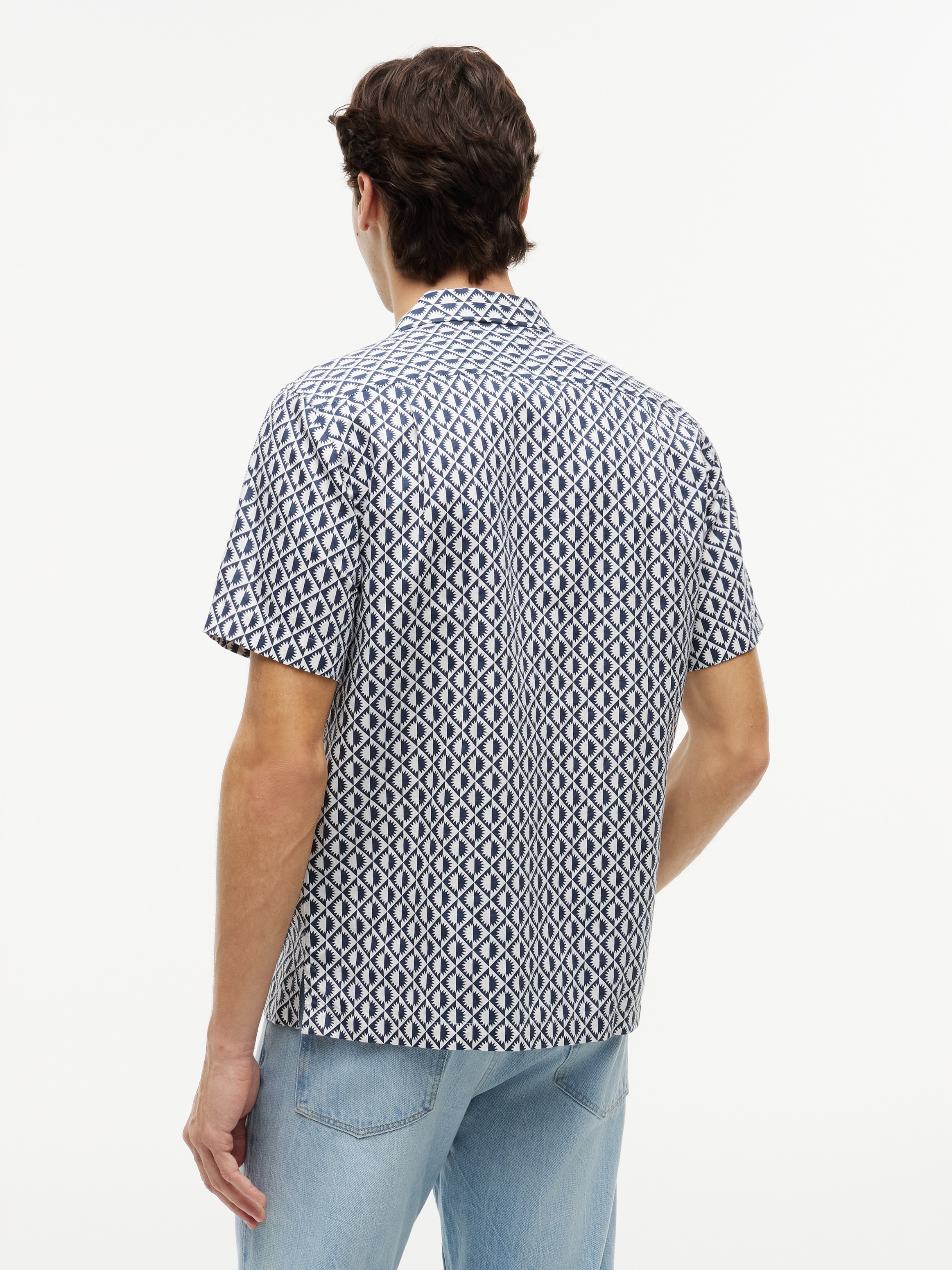 Tommy Hilfiger Kurzarmhemd »LINEN BLEND AOP SS RF SHIRT« aus Leinenmix mit Print