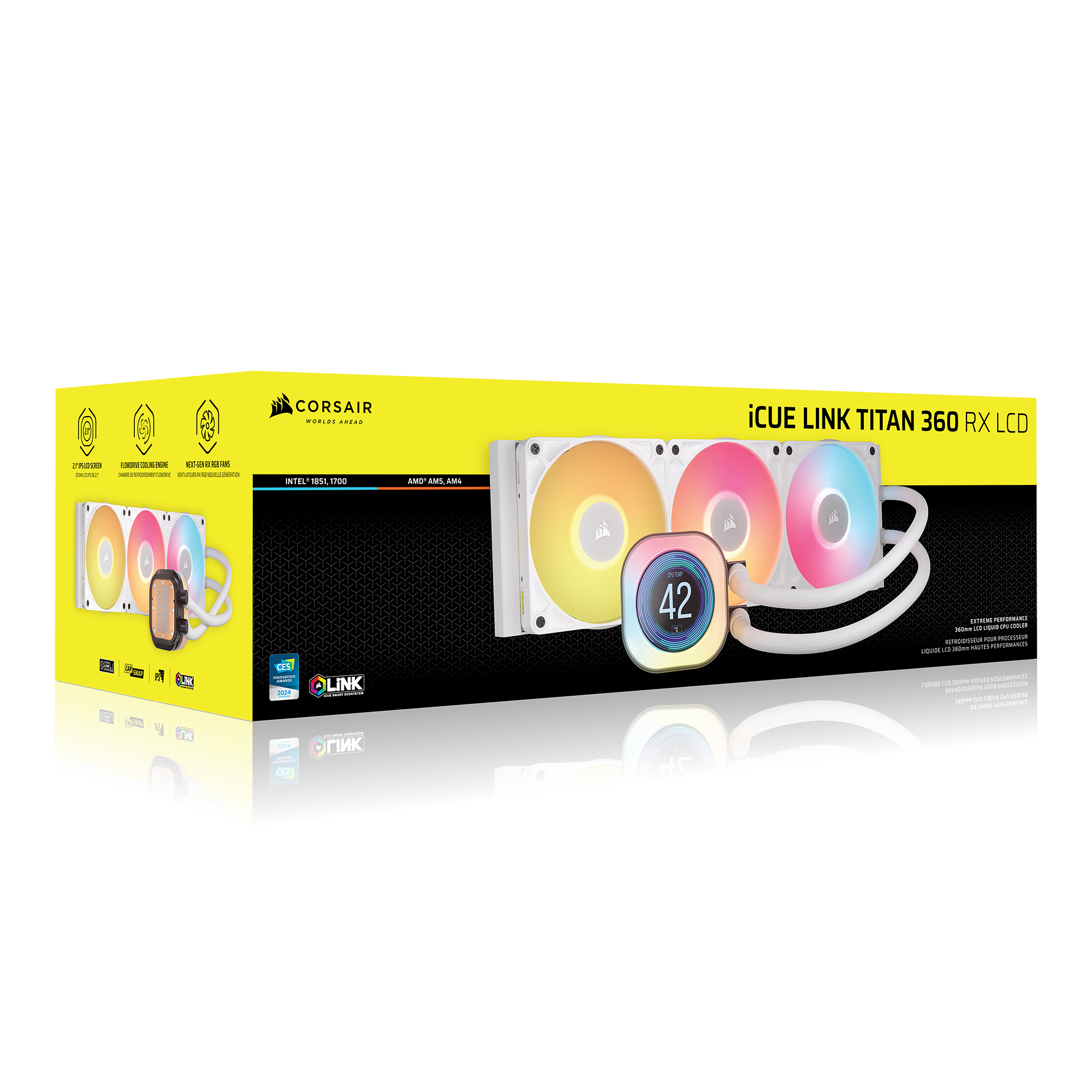 Corsair CPU Kühler »iCUE LINK TITAN 360 RX LCD«, Flüssig