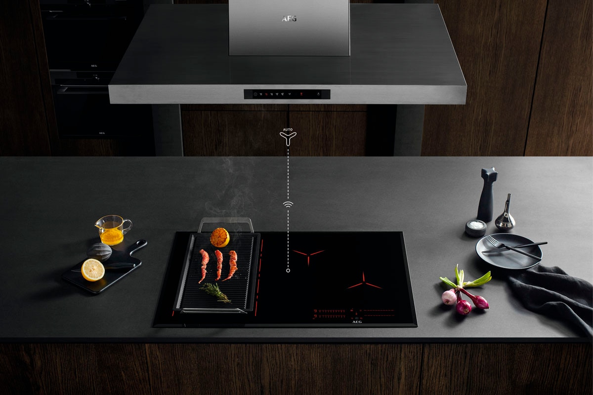 AEG Induktions Herd-Set »EEB331010M«, mit Backauszug, Hob²Hood - Funktion