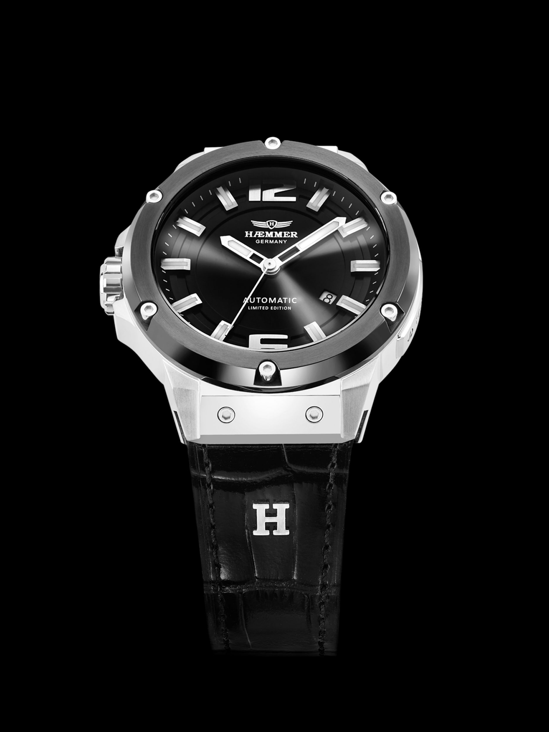 HAEMMER GERMANY Automatikuhr »MECHANO« Armbanduhr, Herrenuhr, Mechanische Uhr, analog, Tag