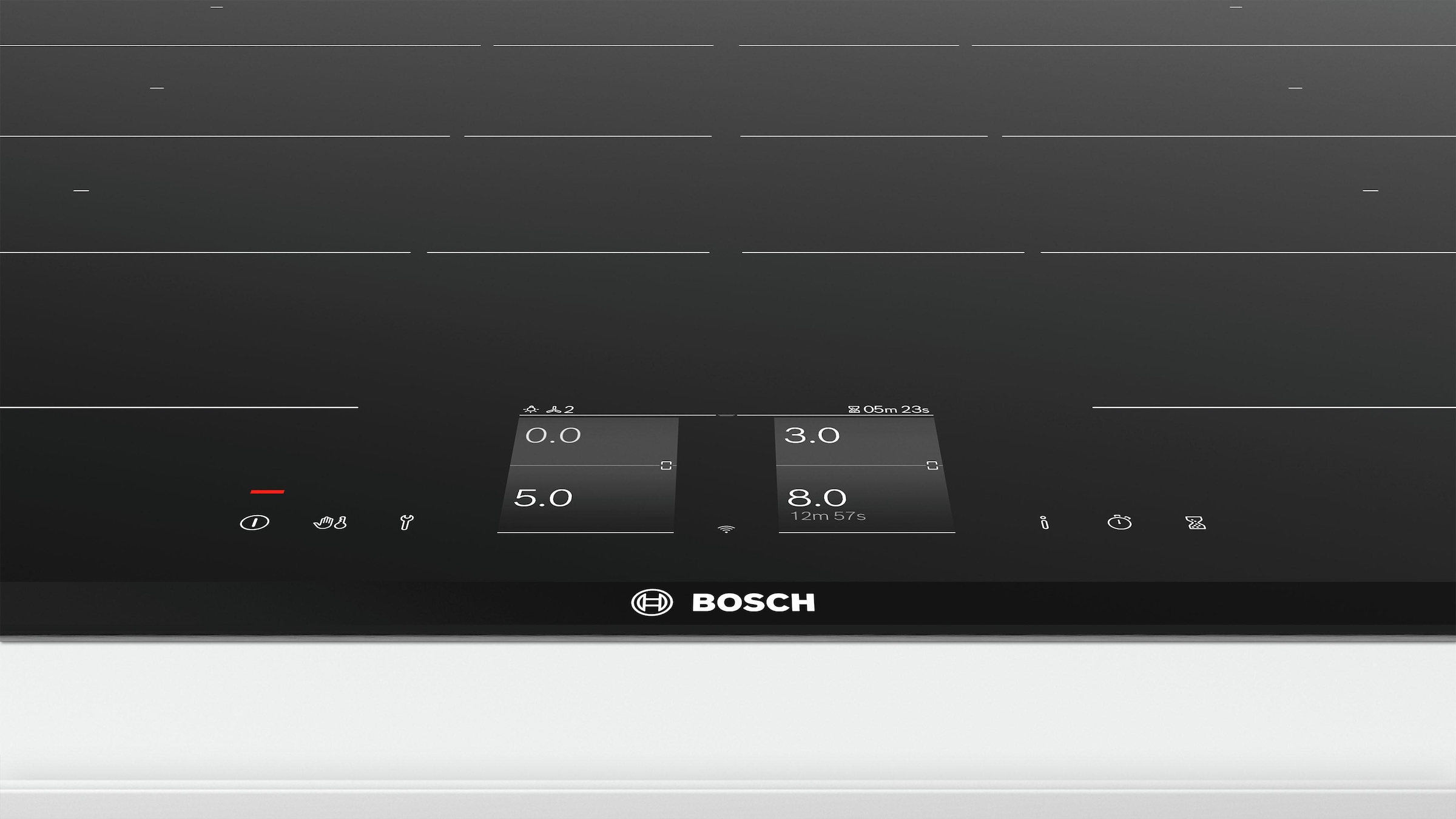 BOSCH Flex-Induktions-Kochfeld von SCHOTT CERAN®, PXY875KW1E, mit PerfectFry-Bratsensor