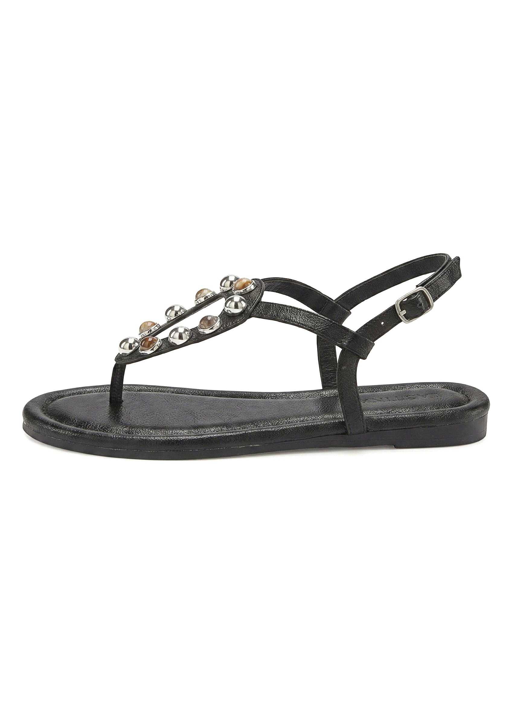 LASCANA Sandale »Sandalette, Sommerschuh, offener Schuh, Zehentrenner«  mit modischen Schmuckelementen VEGAN