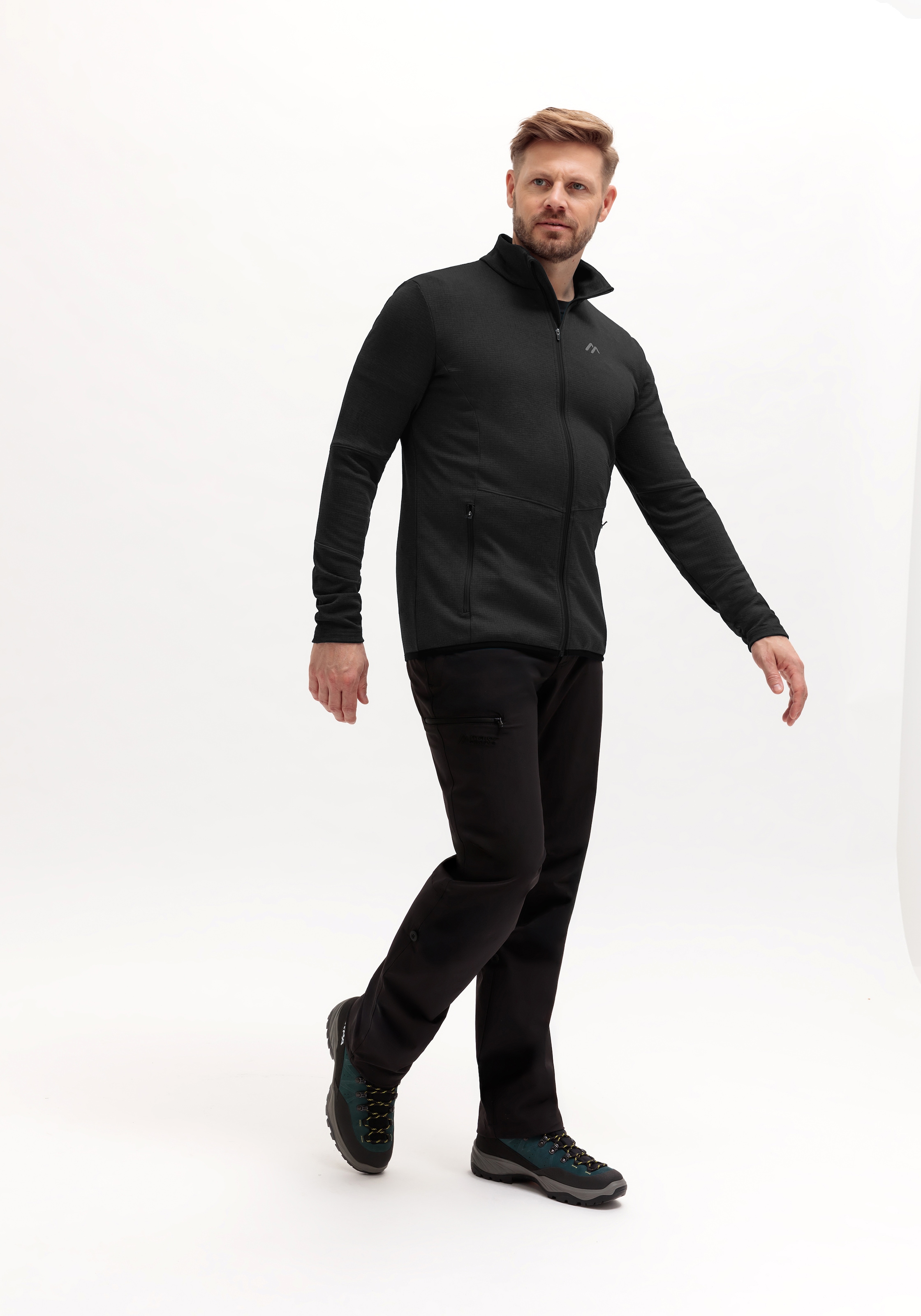 Maier Sports Fleecejacke »Sinaia M«, Herren Midlayer, atmungsaktiv und schnelltrocknend, Slim Fit