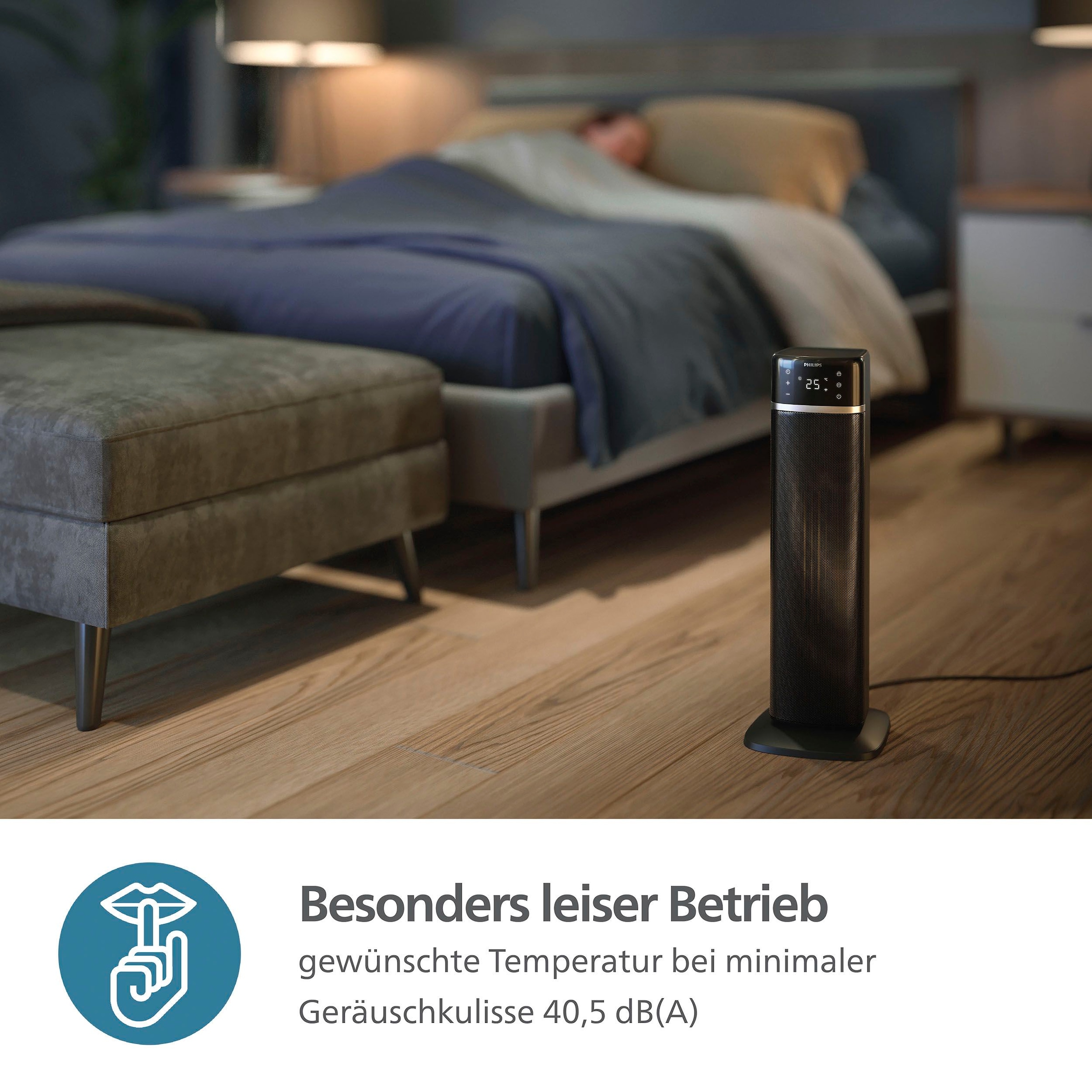 Philips Heizlüfter »aus Keramik, 5000 Series CX5120/11, spart bis zu 50 % Energie«, 2000 W, mit schnellem Aufheizen in nur 2 Sekunden, mit der Air+ App verbunden