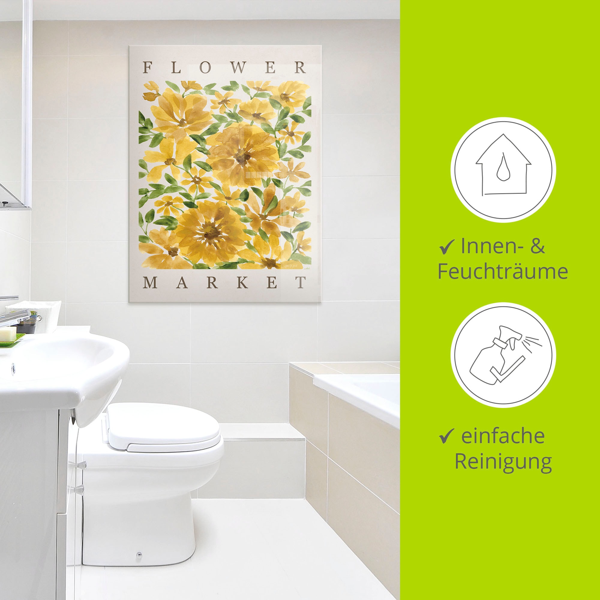 Artland Glasbild »Sunflower Blooms« 1 Stk. tlg. in verschiedenen Größen