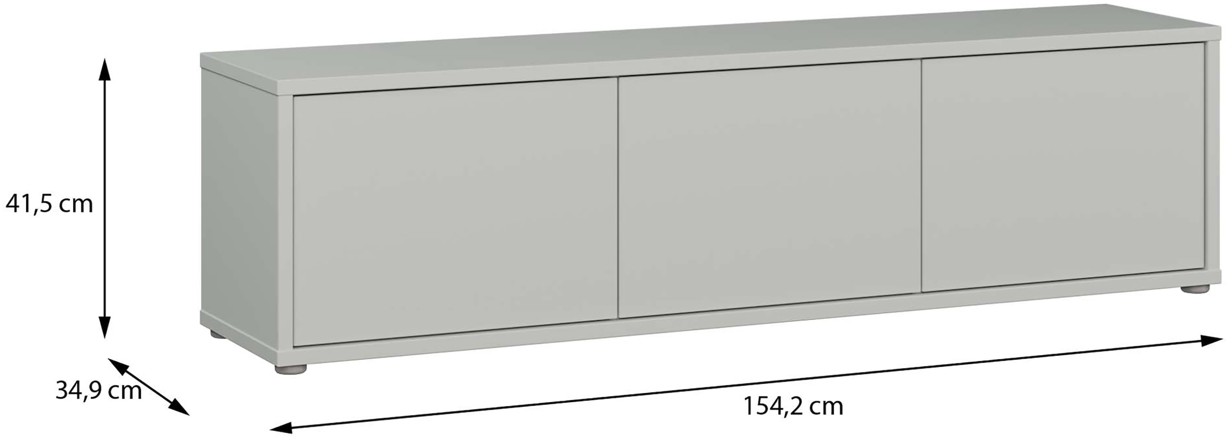 FORTE Lowboard »Alice Springs, TV-Board, viel Stauraum, große Türen zum Aufklappen« B/H/T 154,2/41,5/34,9 cm Klapptüren