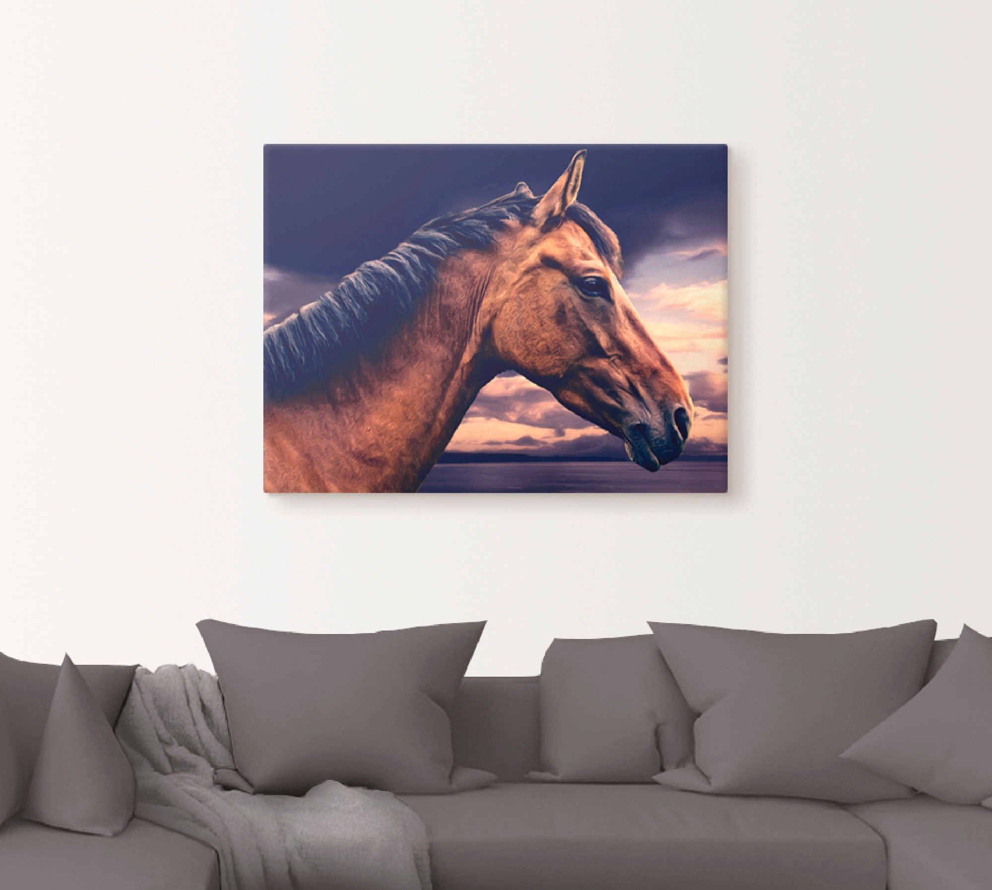 Artland Wandbild »Pferd am Meer«, Haustiere, (1 St.), als Leinwandbild, Wandaufkleber in verschied. Größen