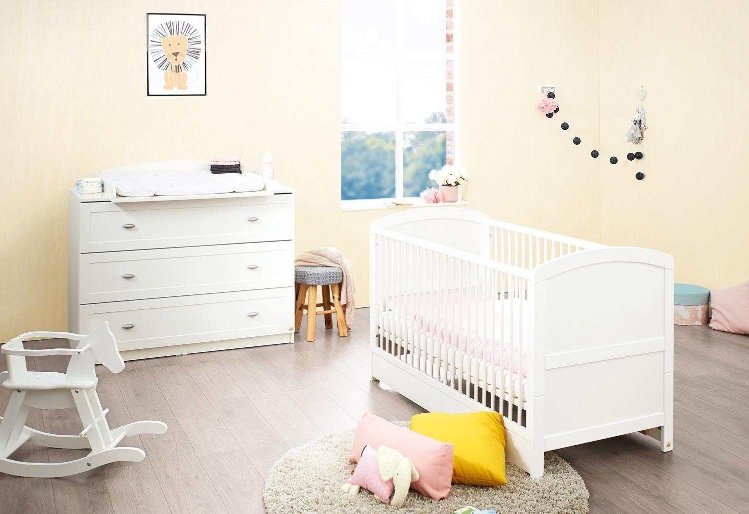 breit; 2 Babymöbel-Set (Spar-Set, »Laura«, OTTO St.), Pinolino® Wickelkommode bei mit online und Kinderbett