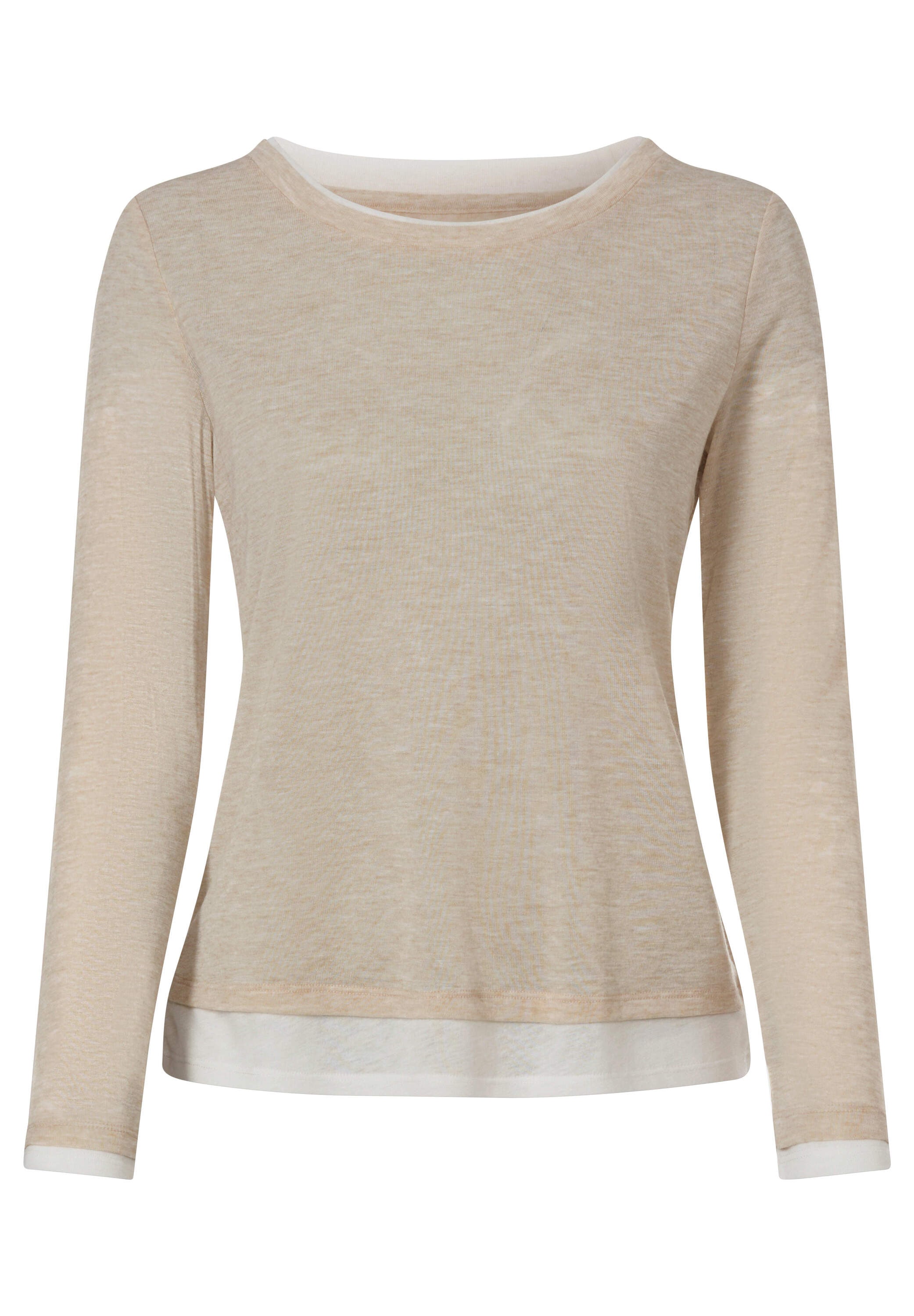 heine 2-in-1-Shirt »Langarm-Shirt 2-in-1-Langarmshirt mit kontrastfarbenen Abschlüssen«