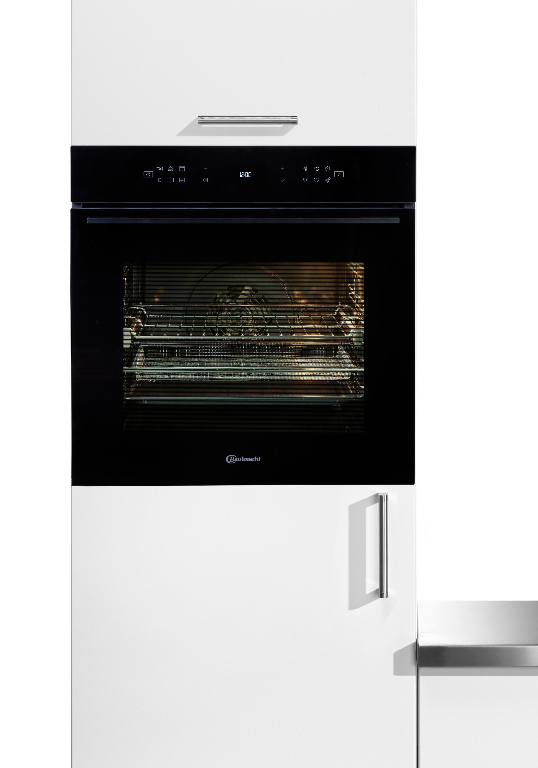 BAUKNECHT Backofen »BBI7 310C PIZZA« mit 1-fach-Teleskopauszug mit Pyrolyse-Selbstreinigung Restaurant-Pizza daheim: 310°C Pizza-Funktion inkl. Pizzastein
