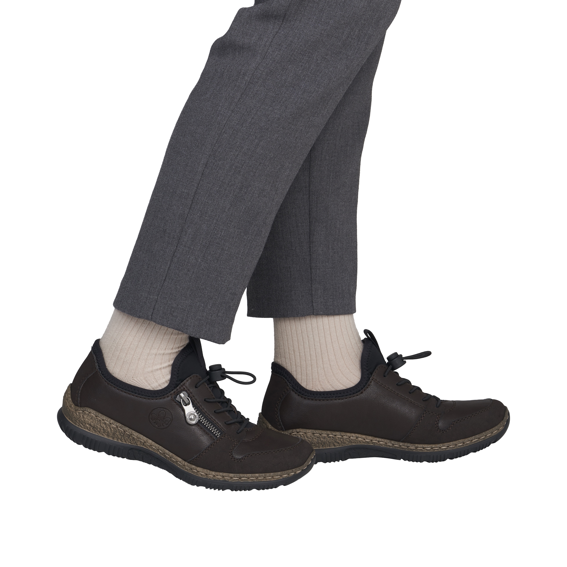Rieker Slip-On Sneaker  Freizeitschuh, Halbschuh mit Zierreißverschluss und Gummizug