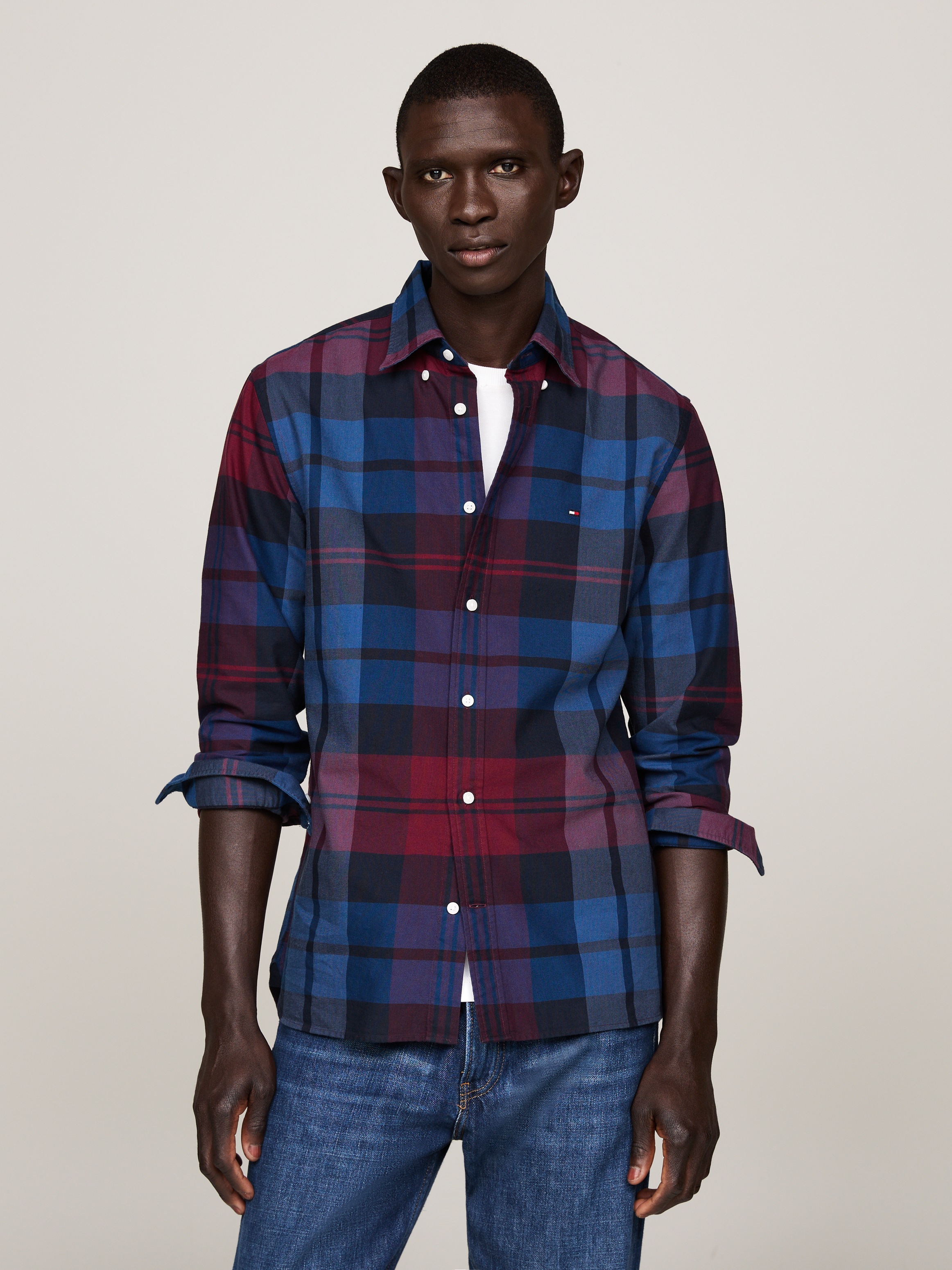 Tommy Hilfiger Langarmhemd »OXFORD BLACKWATCH CHK RF SHIRT«