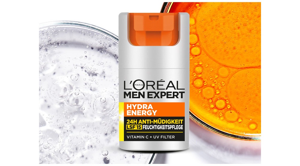 L'ORÉAL PARIS MEN EXPERT Gesichtsgel »Hydra Energy 24H Pflege LSF15«, mit Lichtschutzfaktor