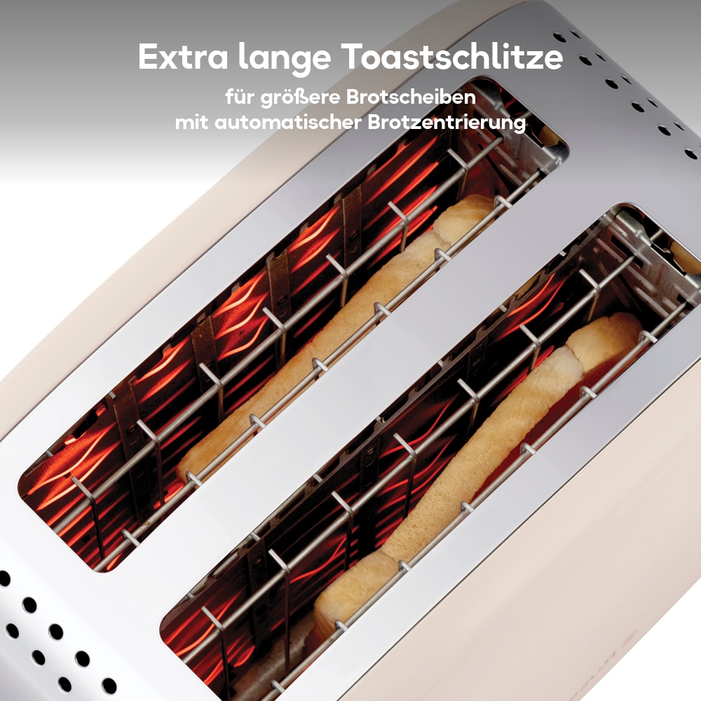 RUSSELL HOBBS Toaster »Colours Plus+ Jasmine 26930-56« 1100 W 2 extra breite Toastschlitze, Brötchenaufsatz, 6 Bräunungsstufen