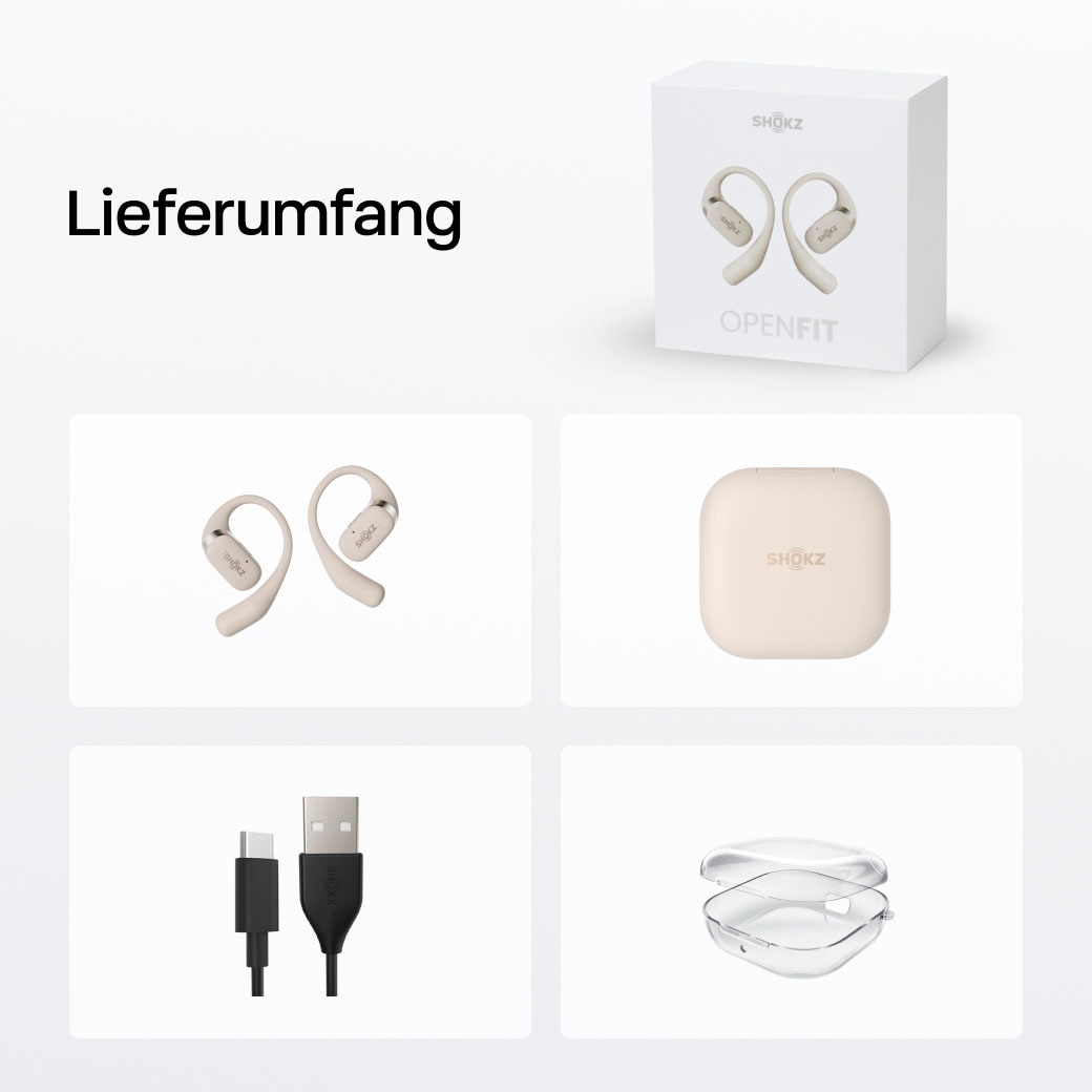 Shokz Open-Ear-Kopfhörer »OpenFit + Case«