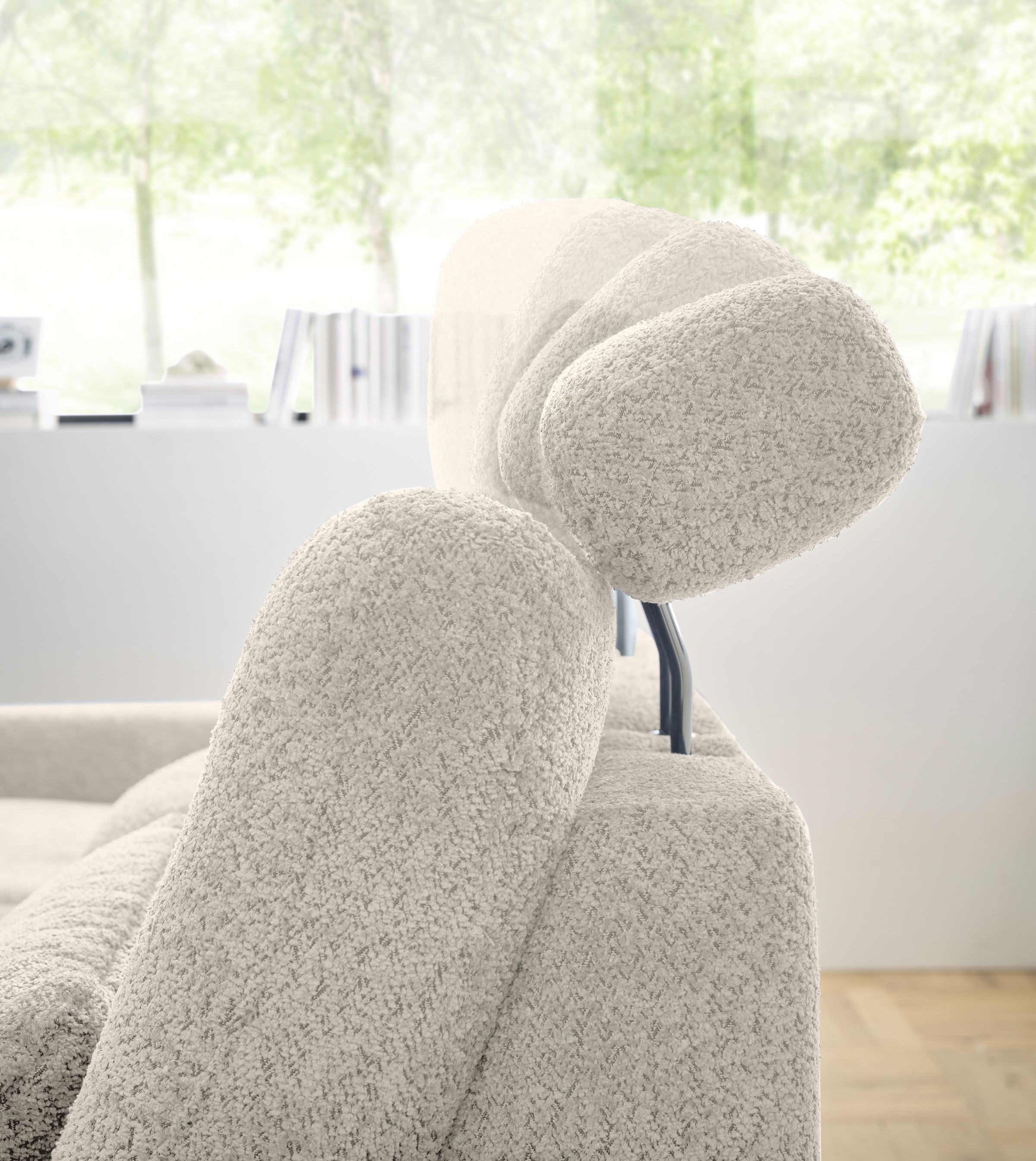 set one by Musterring Ecksofa »SO 3600, inkl motor. Sitztiefenverstellung, Kopfstützen, Nierenkissen« Sitzhöhe 42 cm, Kaltschaum, Breite 293 x Tiefe 180 cm, Kama sand