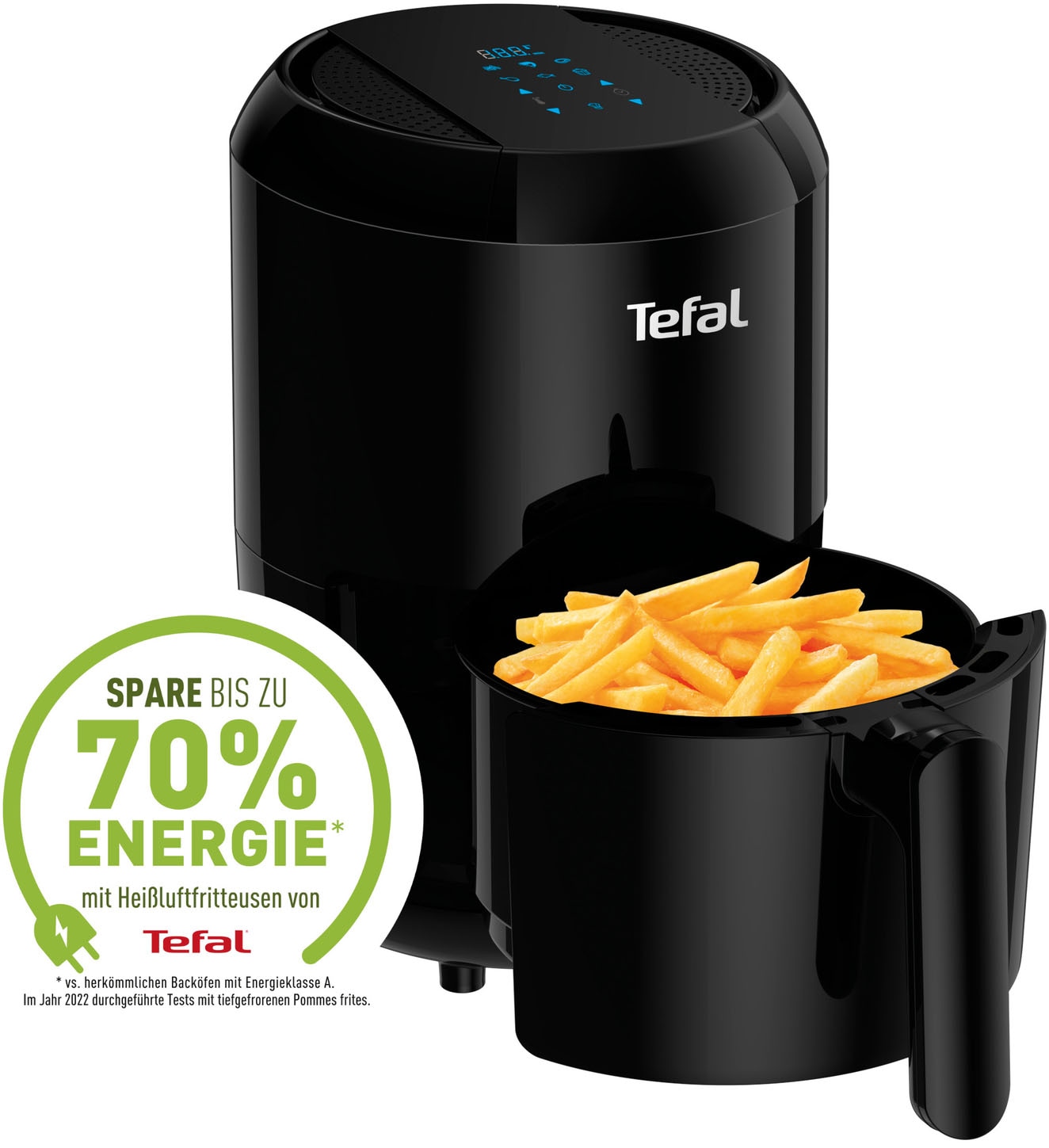 Tefal Heißluftfritteuse »EY3018 Easy Fry Compact«, 1030 W, Fassungsvermögen 1,6 l, für bis zu 2 Portionen, gesund mit wenig bis gar kein Öl, EY3018