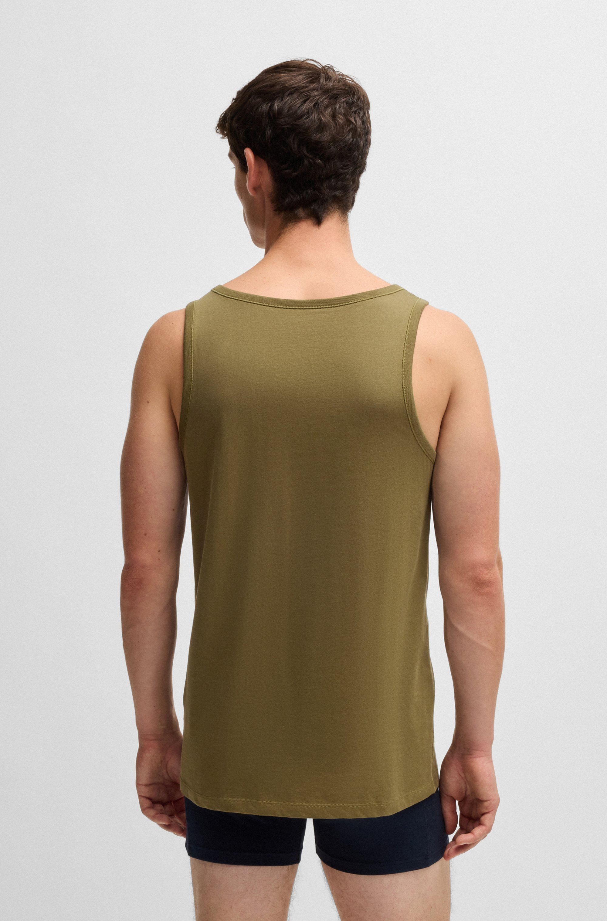 BOSS Unterhemd »Tank Top 3P CO«, (Packung, 3 St.), mit Rippbündchen